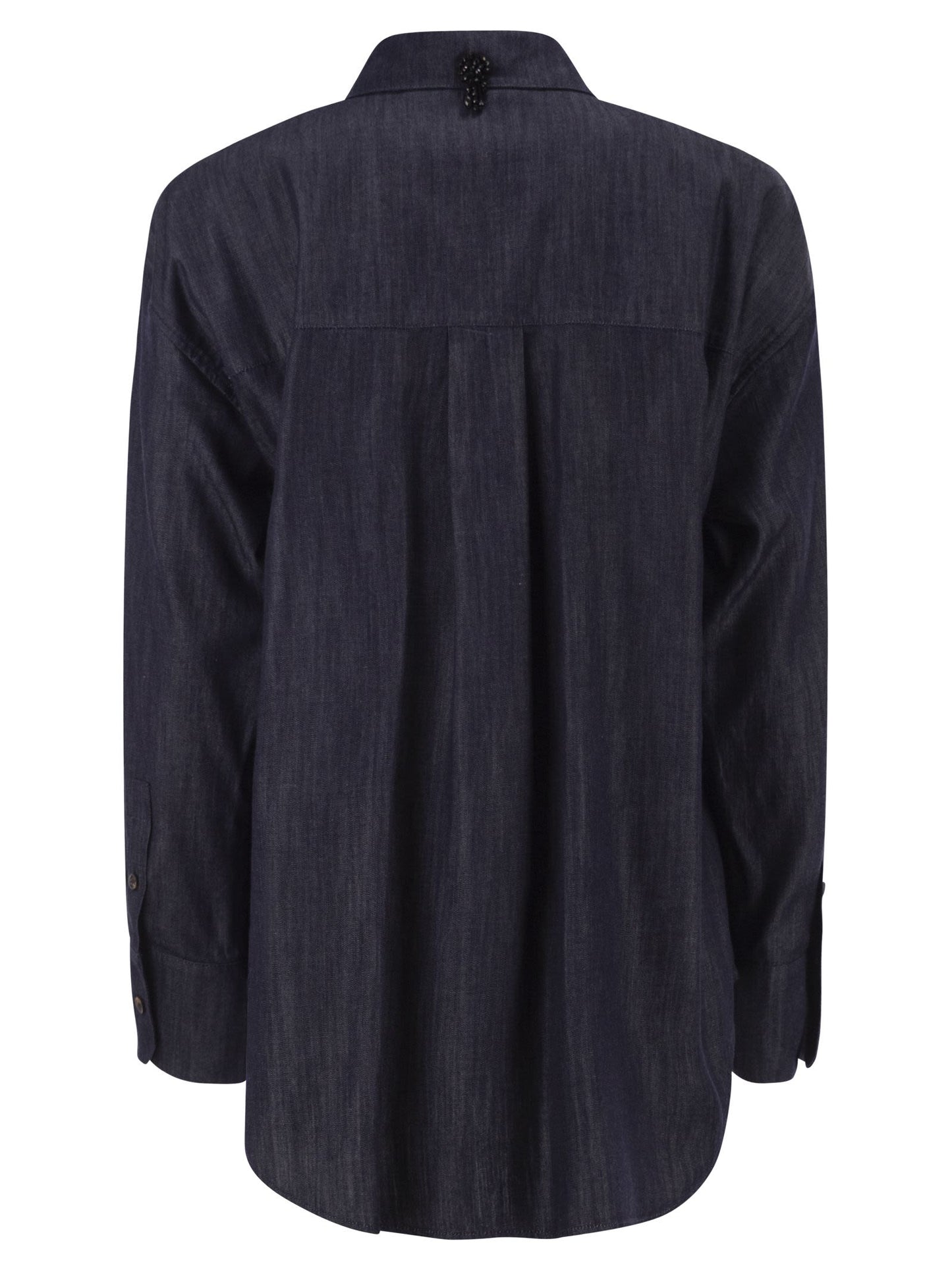 S Max Mara Women Stmnora - Lightweight Denim Shirt With Jewelled Detail S MAX MARA