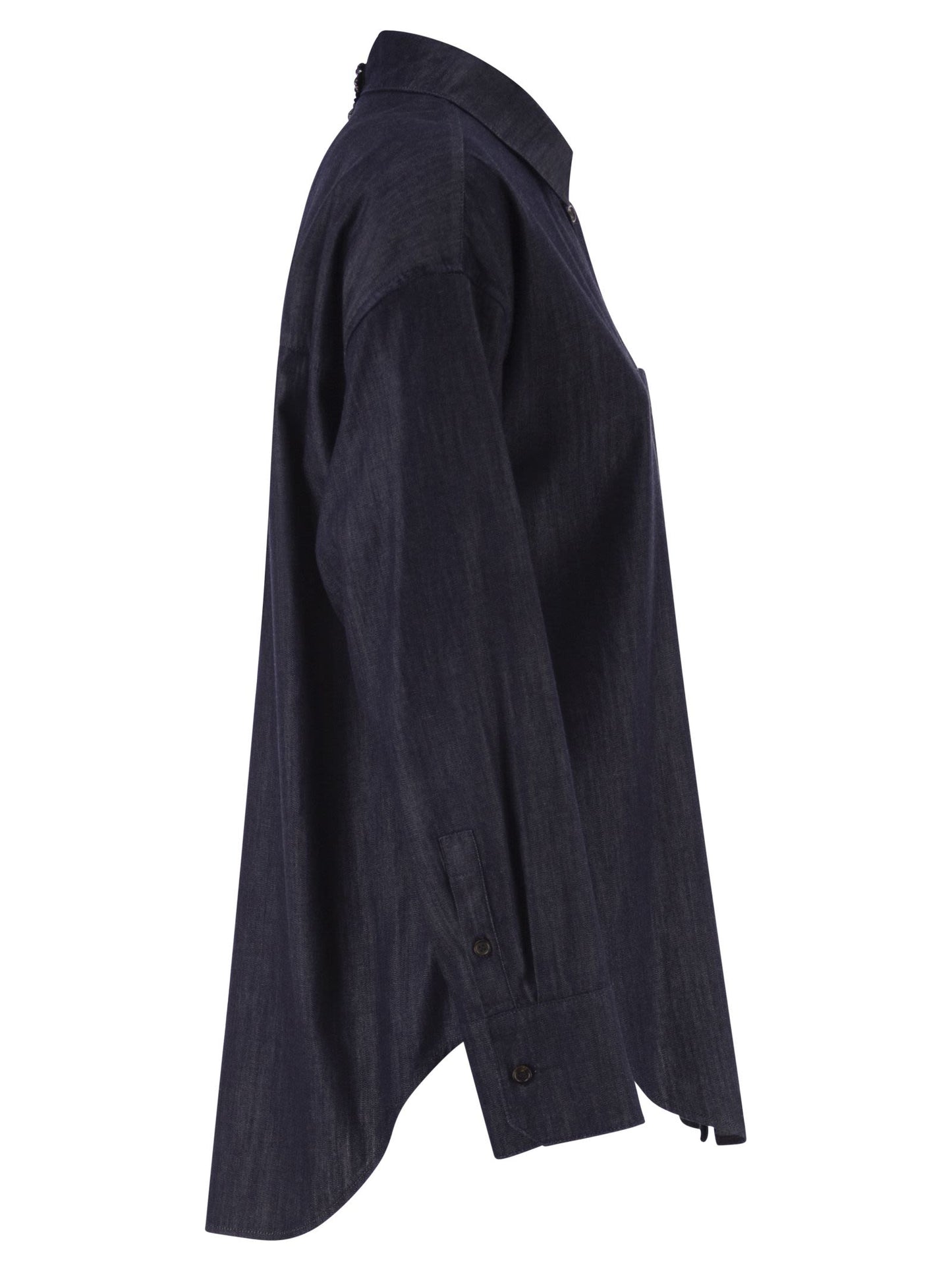 S Max Mara Women Stmnora - Lightweight Denim Shirt With Jewelled Detail S MAX MARA
