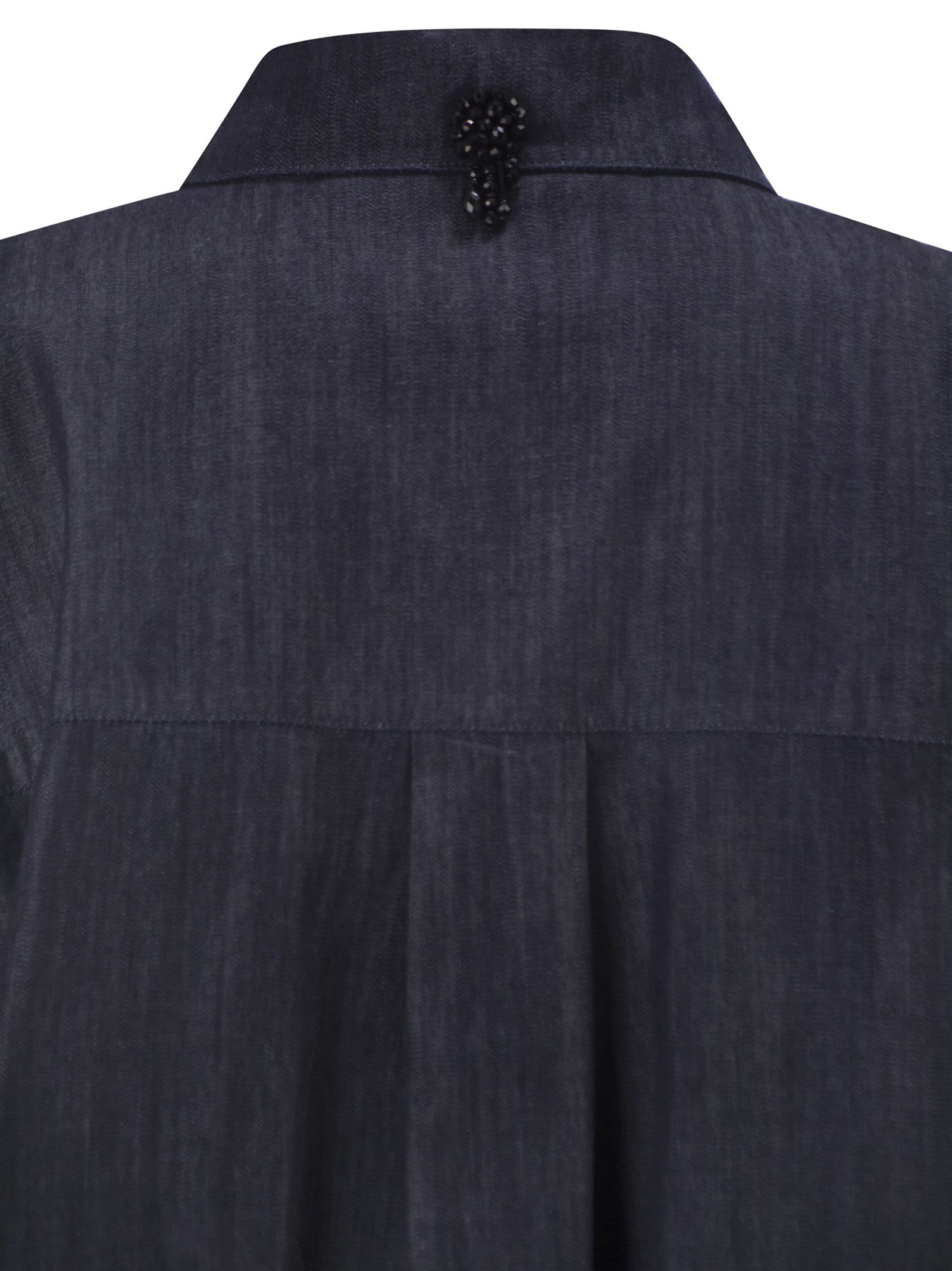 S Max Mara Women Stmnora - Lightweight Denim Shirt With Jewelled Detail S MAX MARA