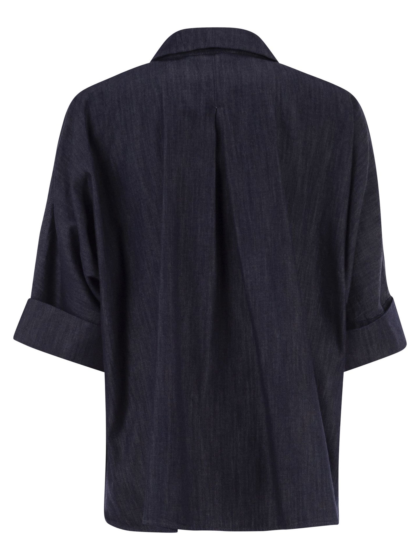 S Max Mara Women Stmrugiada - Lightweight Denim Shirt With Short Sleeves S MAX MARA