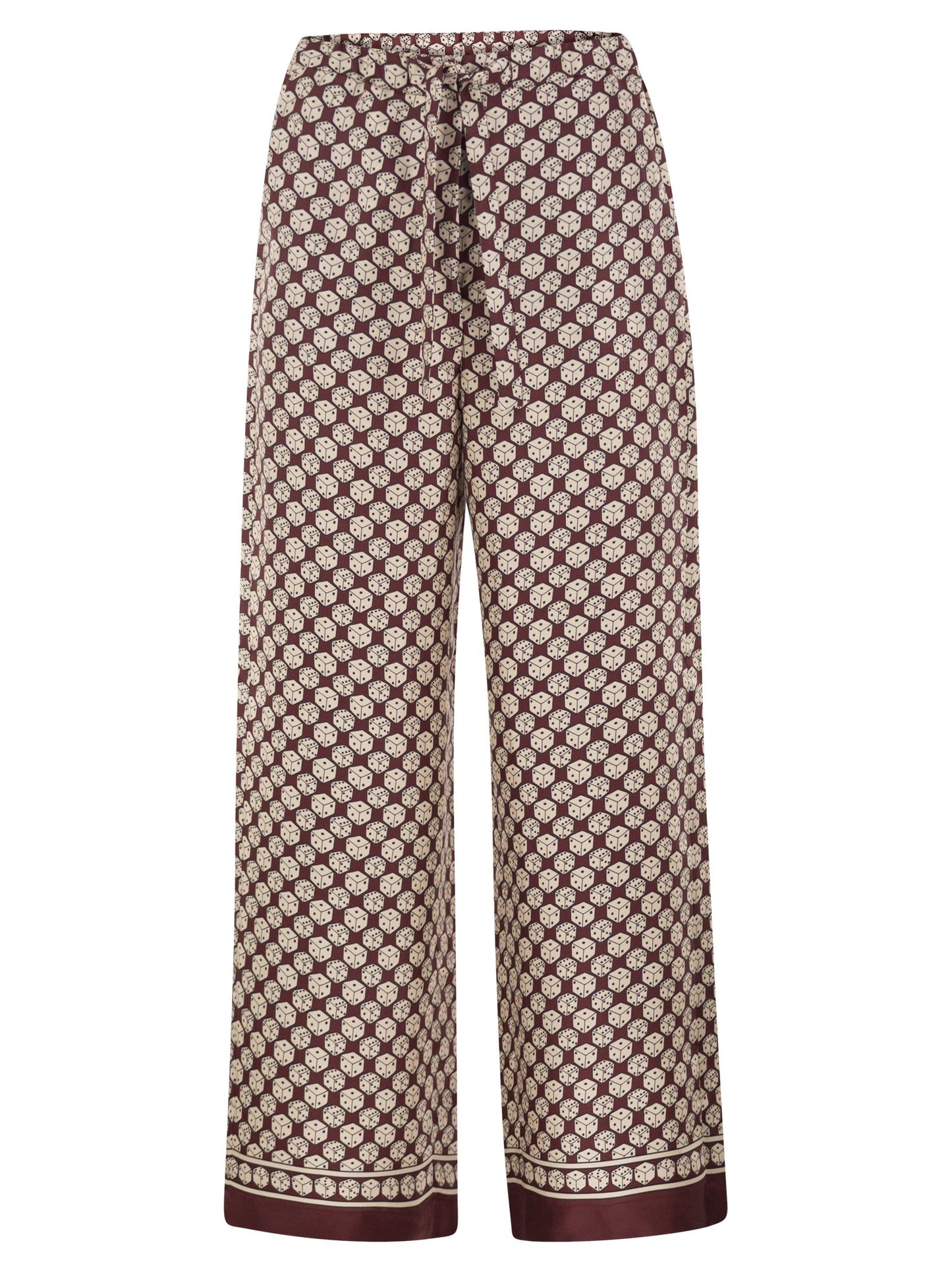 S Max Mara Women Stmamelia - Printed Silk Twill Wide-Leg Trousers S MAX MARA