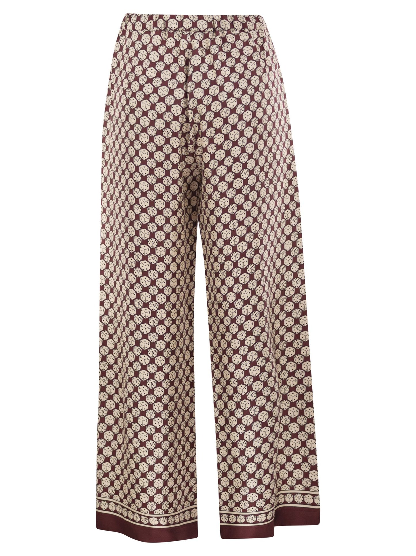 S Max Mara Women Stmamelia - Printed Silk Twill Wide-Leg Trousers S MAX MARA