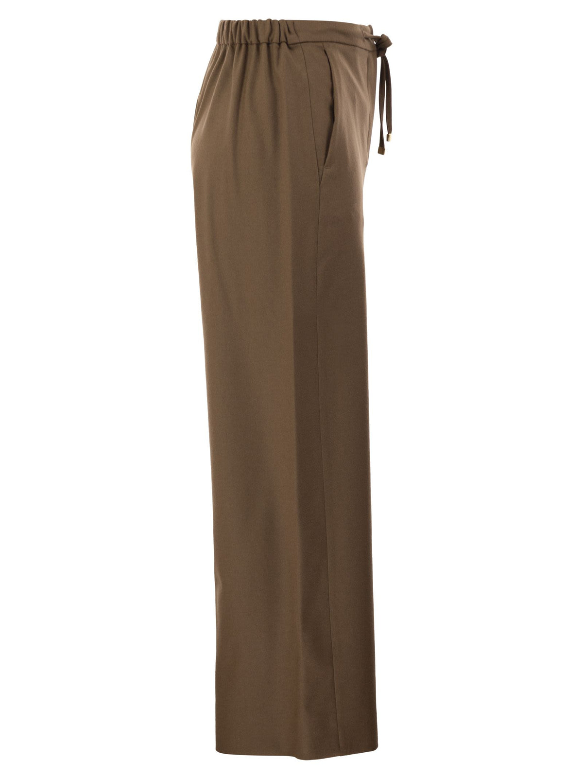 S Max Mara Women Smmfloria - Virgin Wool Stretch Trousers With Drawstring Waist S MAX MARA