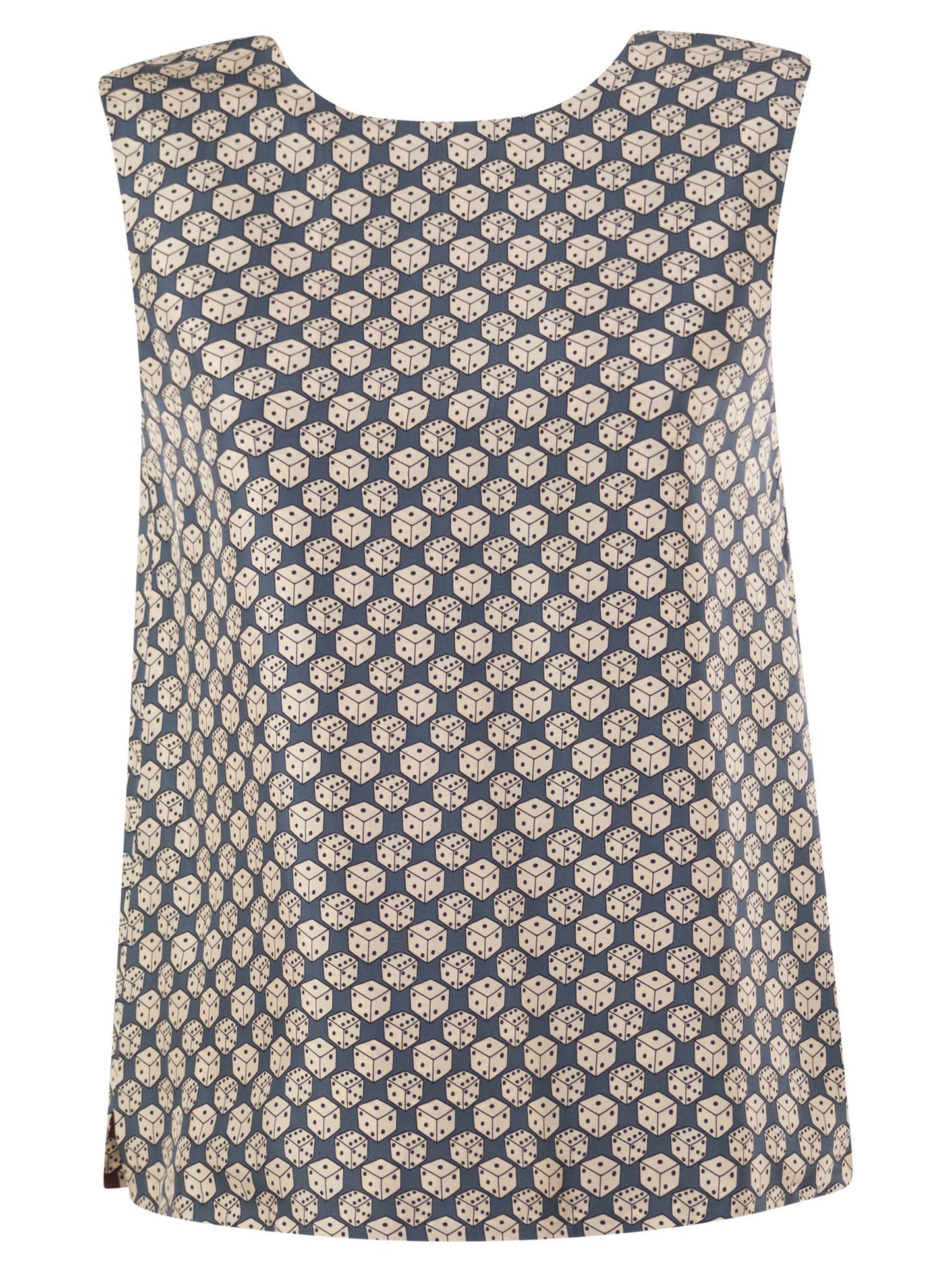 S Max Mara Women Stmtimetop - Reversible Printed Silk Top S MAX MARA
