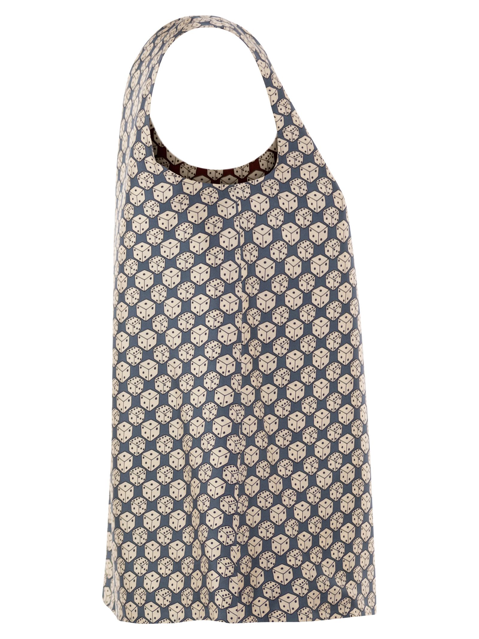 S Max Mara Women Stmtimetop - Reversible Printed Silk Top S MAX MARA