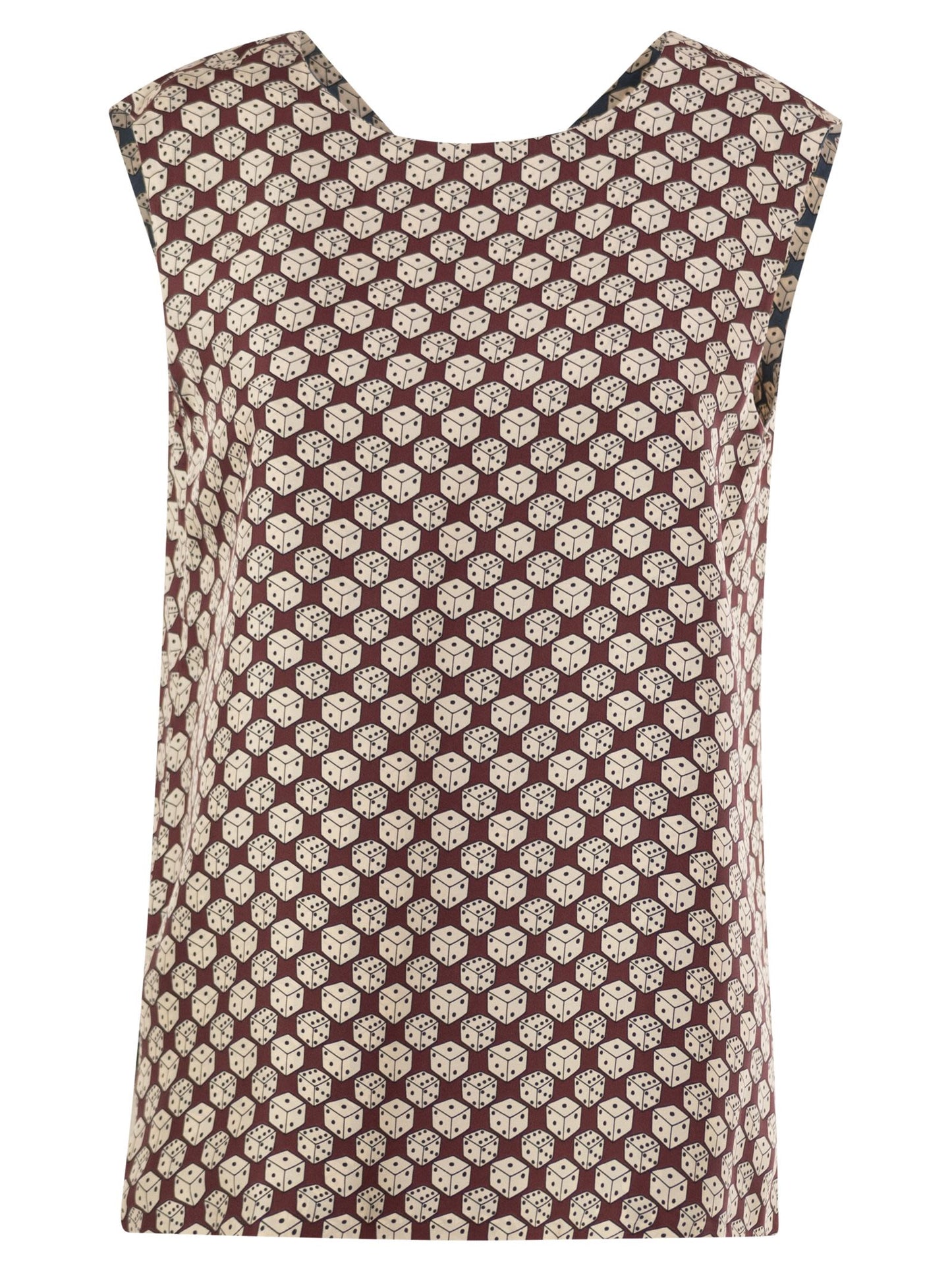 S Max Mara Women Stmtimetop - Reversible Printed Silk Top S MAX MARA