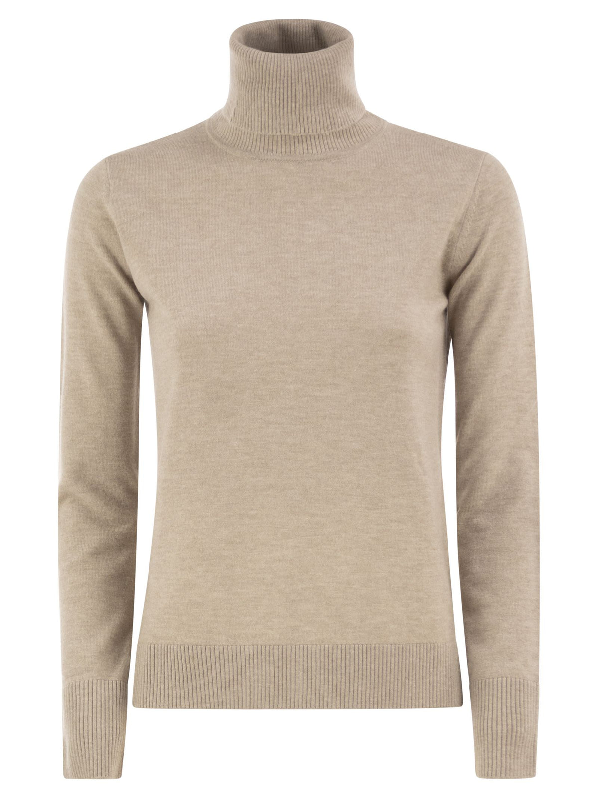 S Max Mara Women Smmallegra - Pure Wool Roll-Neck Jumper With Logo Elbow Patches S MAX MARA