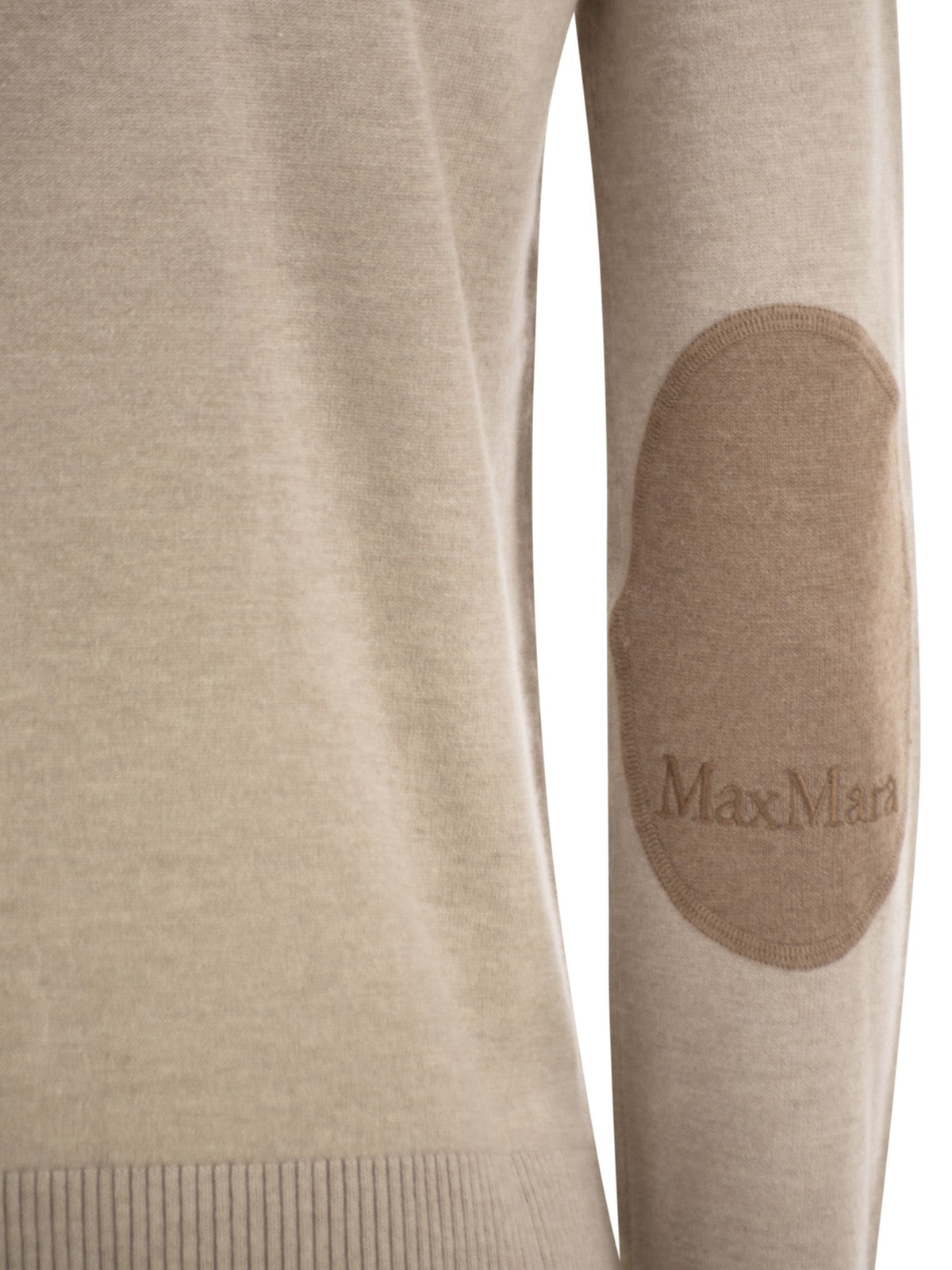S Max Mara Women Smmallegra - Pure Wool Roll-Neck Jumper With Logo Elbow Patches S MAX MARA