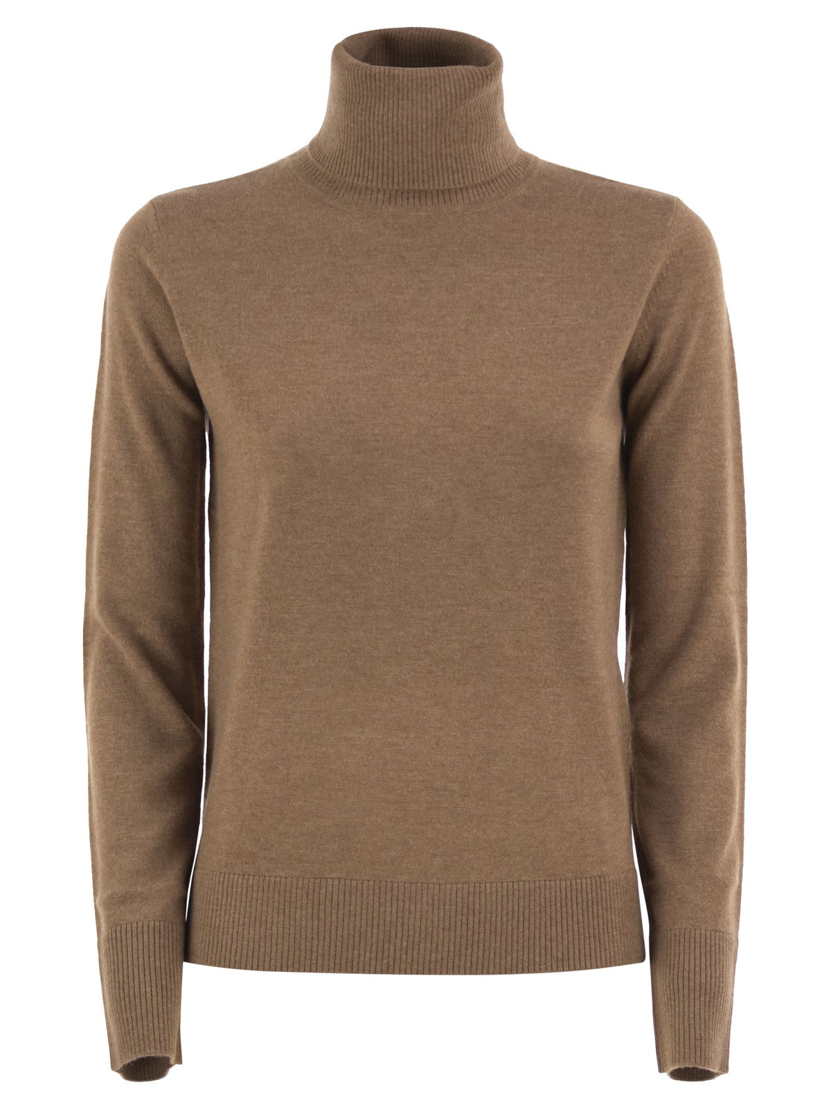 S Max Mara Women Smmallegra - Pure Wool Roll-Neck Jumper With Logo Elbow Patches S MAX MARA