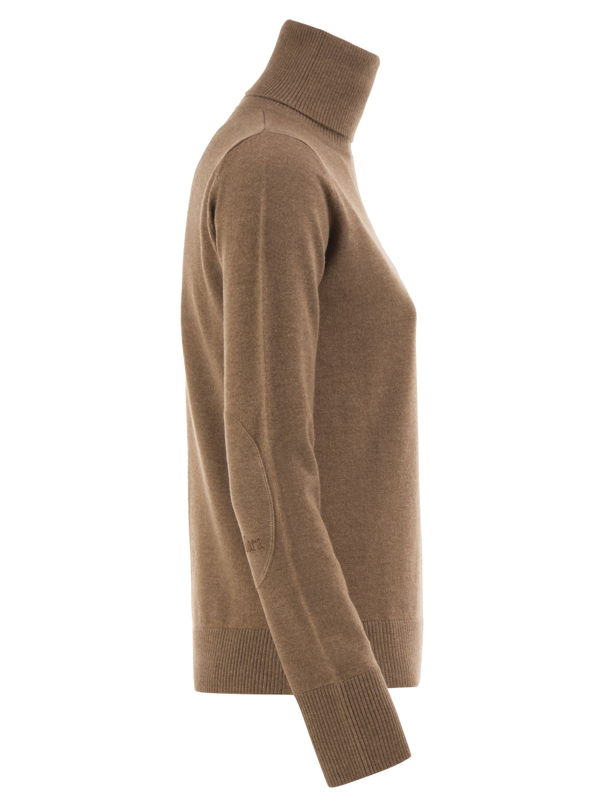 S Max Mara Women Smmallegra - Pure Wool Roll-Neck Jumper With Logo Elbow Patches S MAX MARA