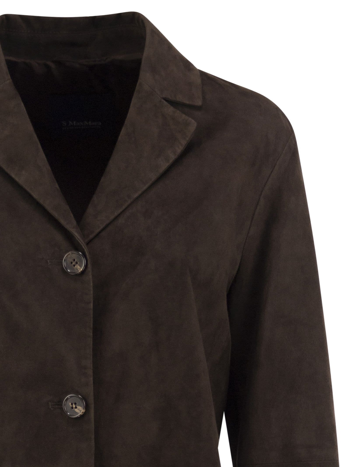 S Max Mara Women Smmancora - Single-Breasted Suede Jacket S MAX MARA