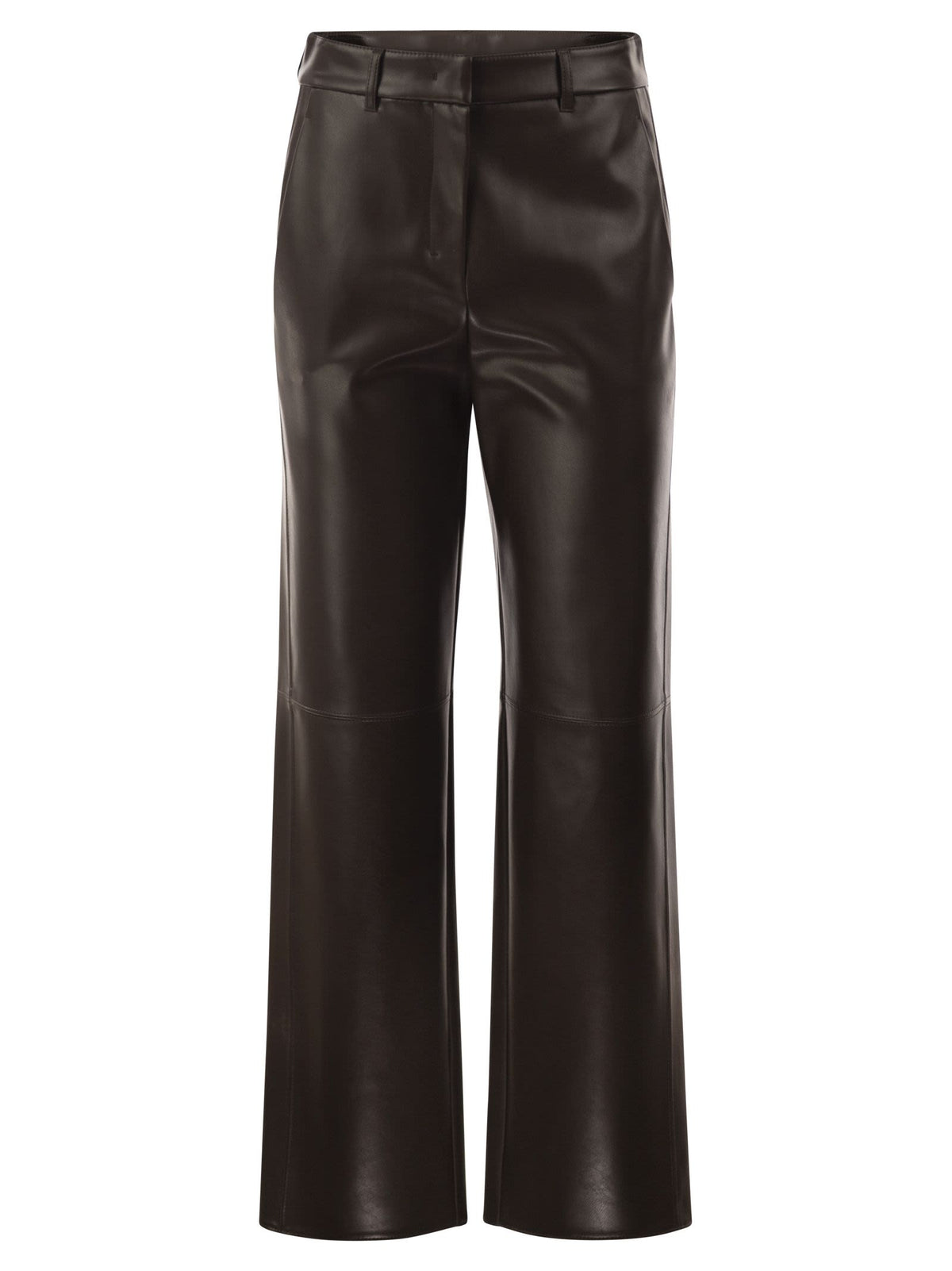 S Max Mara Women Smmsospiro - Faux Leather Flare Trousers S MAX MARA