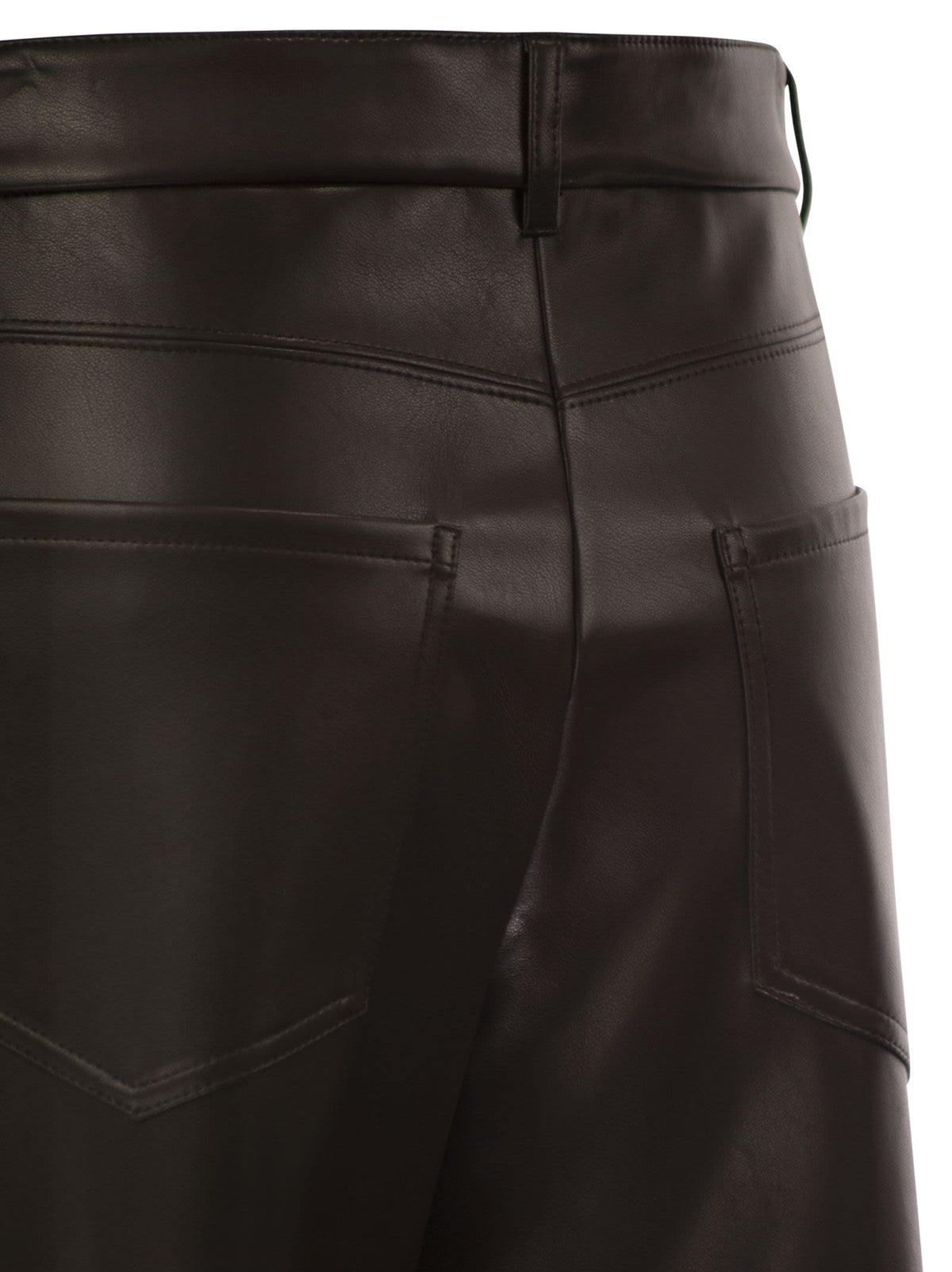S Max Mara Women Smmsospiro - Faux Leather Flare Trousers S MAX MARA