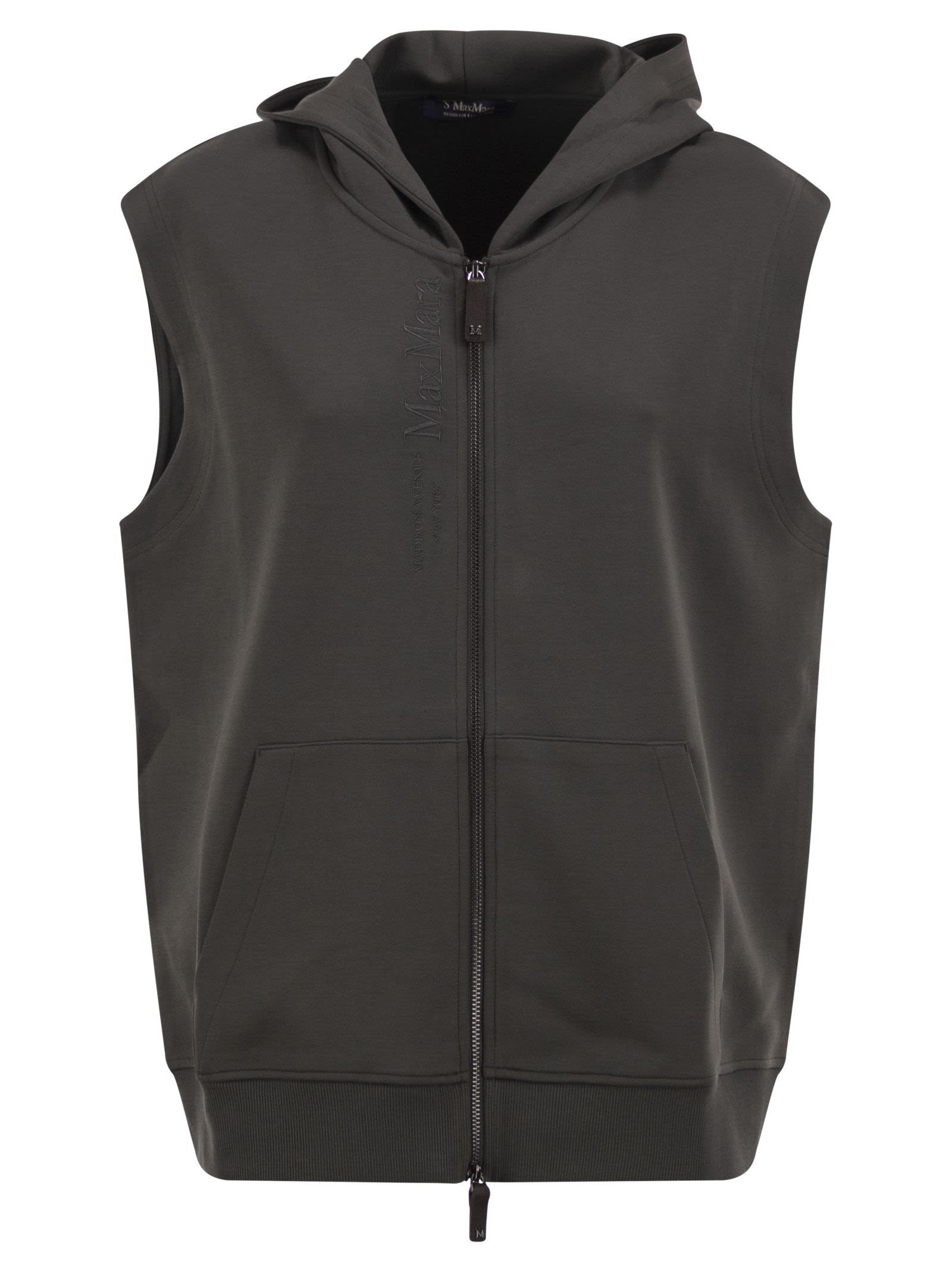 S Max Mara Women Smmballo - Hooded Cotton-Blend Jersey Gilet S MAX MARA
