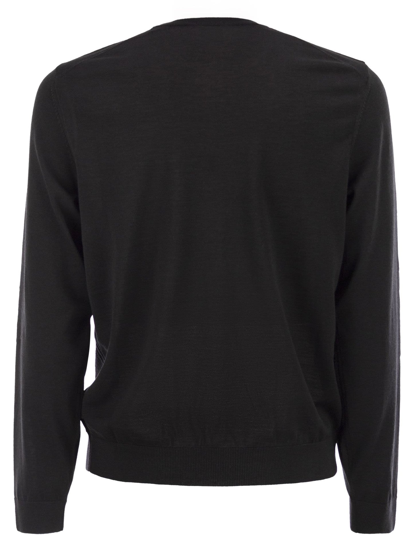 Boss Men Slim Fit Crew Neck Jumper In Merino Wool
