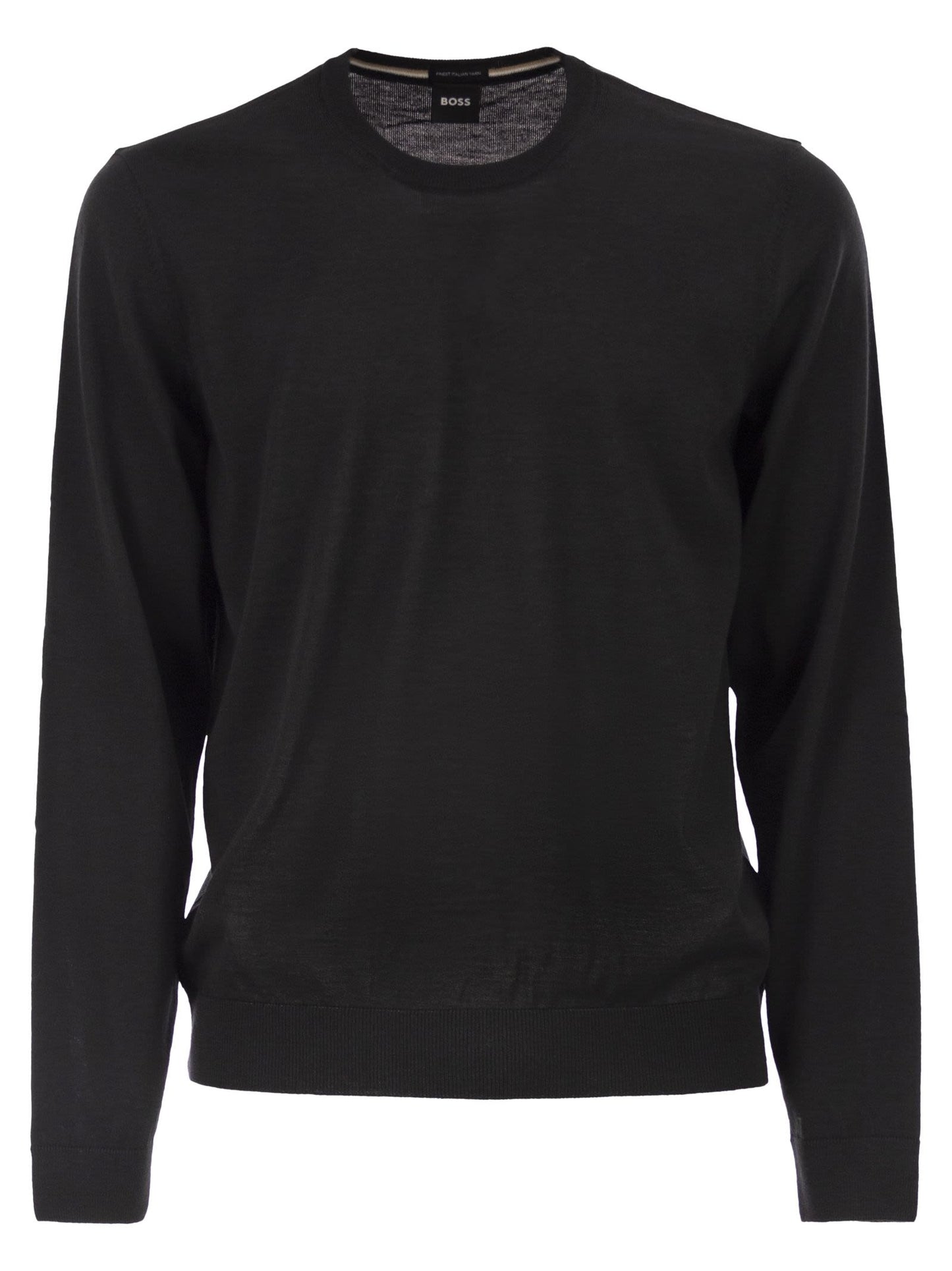 Boss Men Slim Fit Crew Neck Jumper In Merino Wool