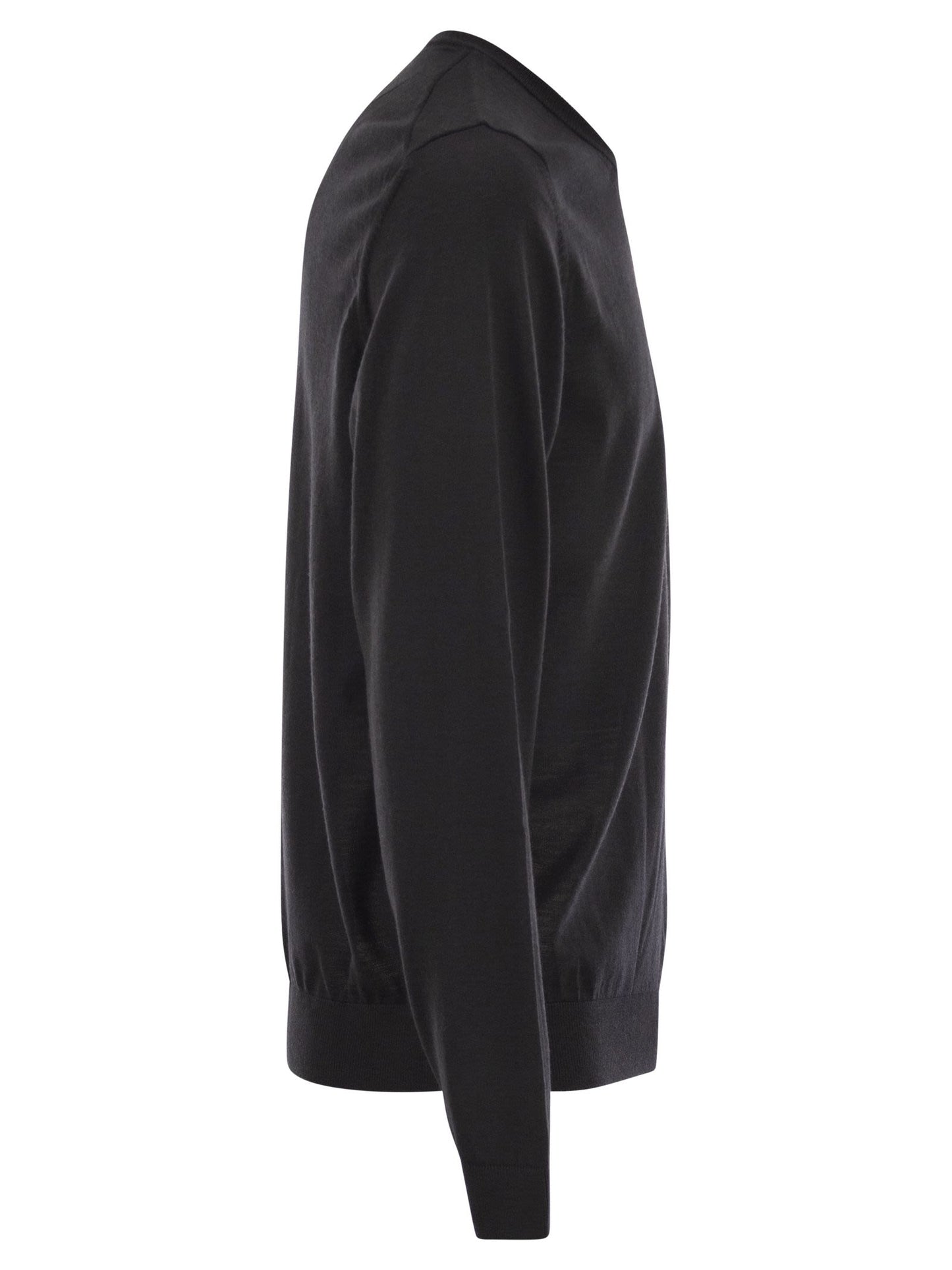 Boss Men Slim Fit Crew Neck Jumper In Merino Wool