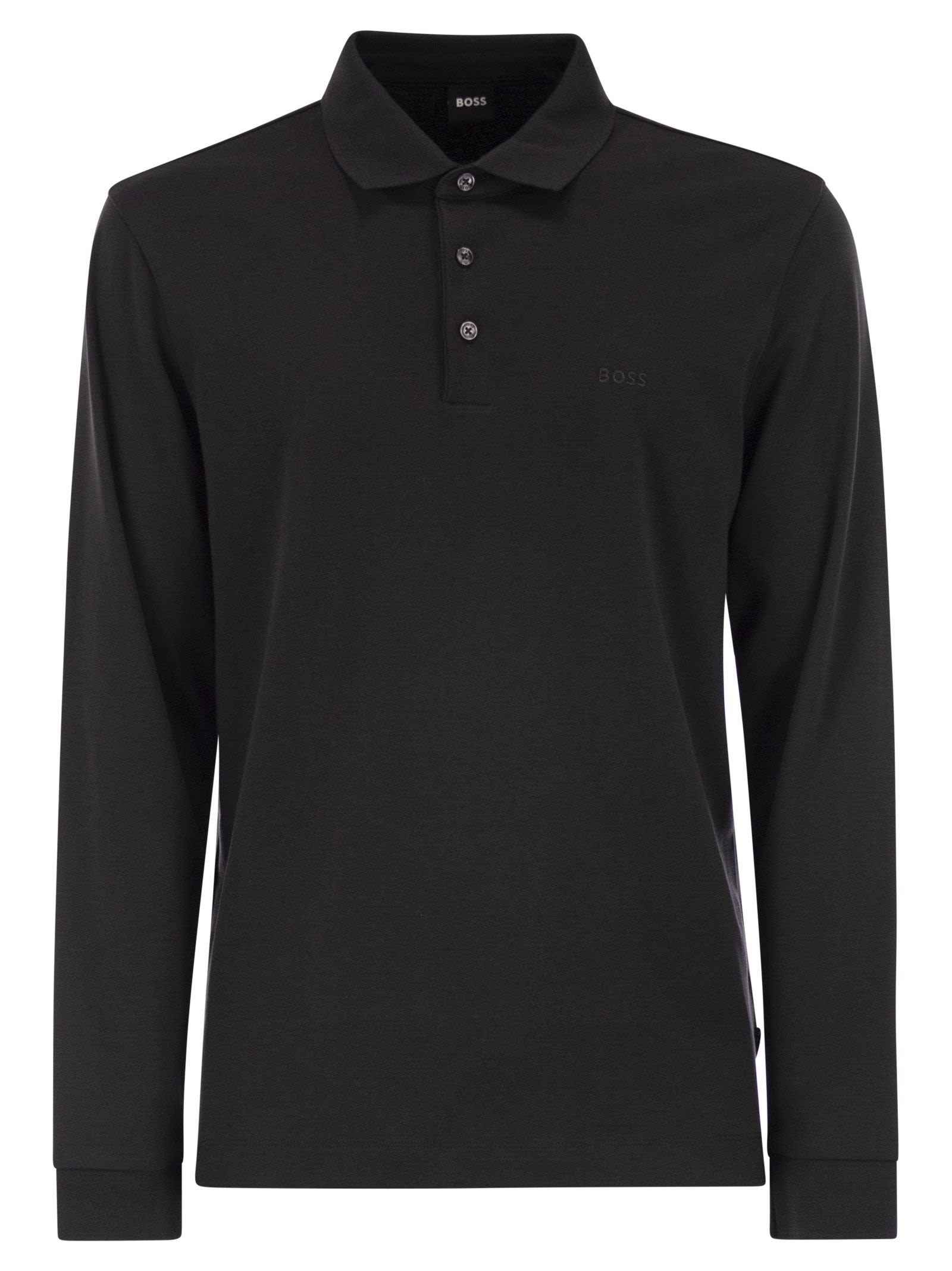 Boss Men Regular Fit Polo Shirt In Interlock Cotton BOSS
