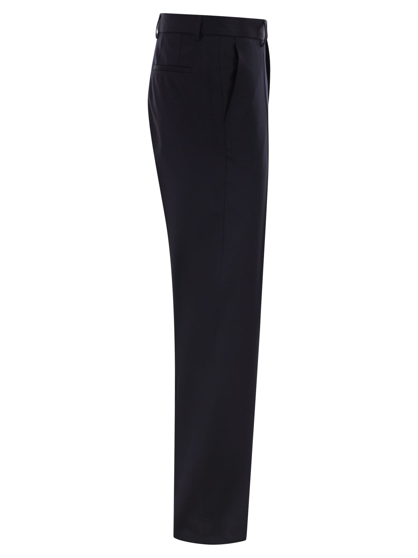 Boss Men Slim Fit Trousers In Virgin Wool Serge BOSS