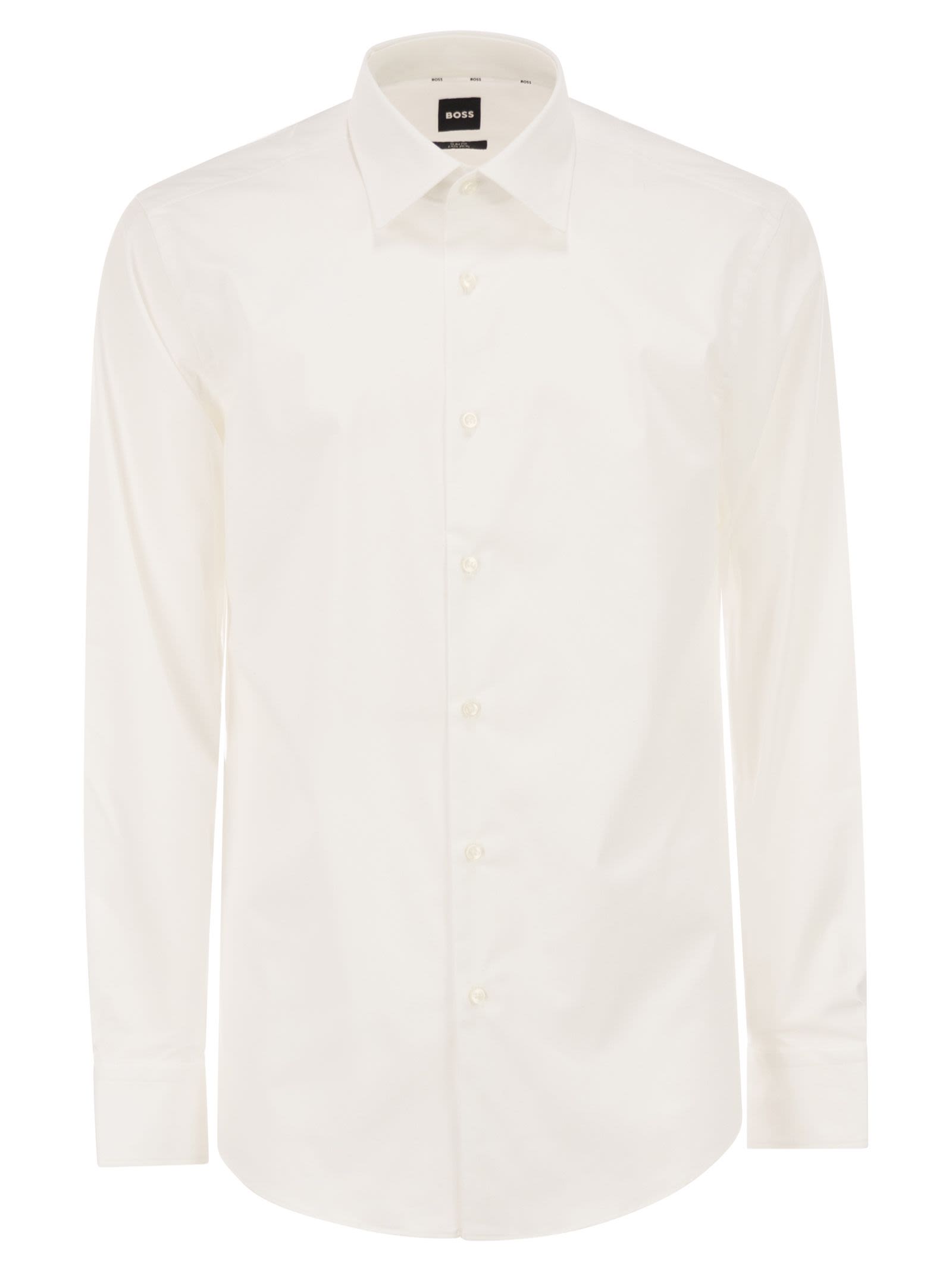 Boss Men Slim Fit Shirt In Easy-Iron Stretch Cotton Poplin BOSS