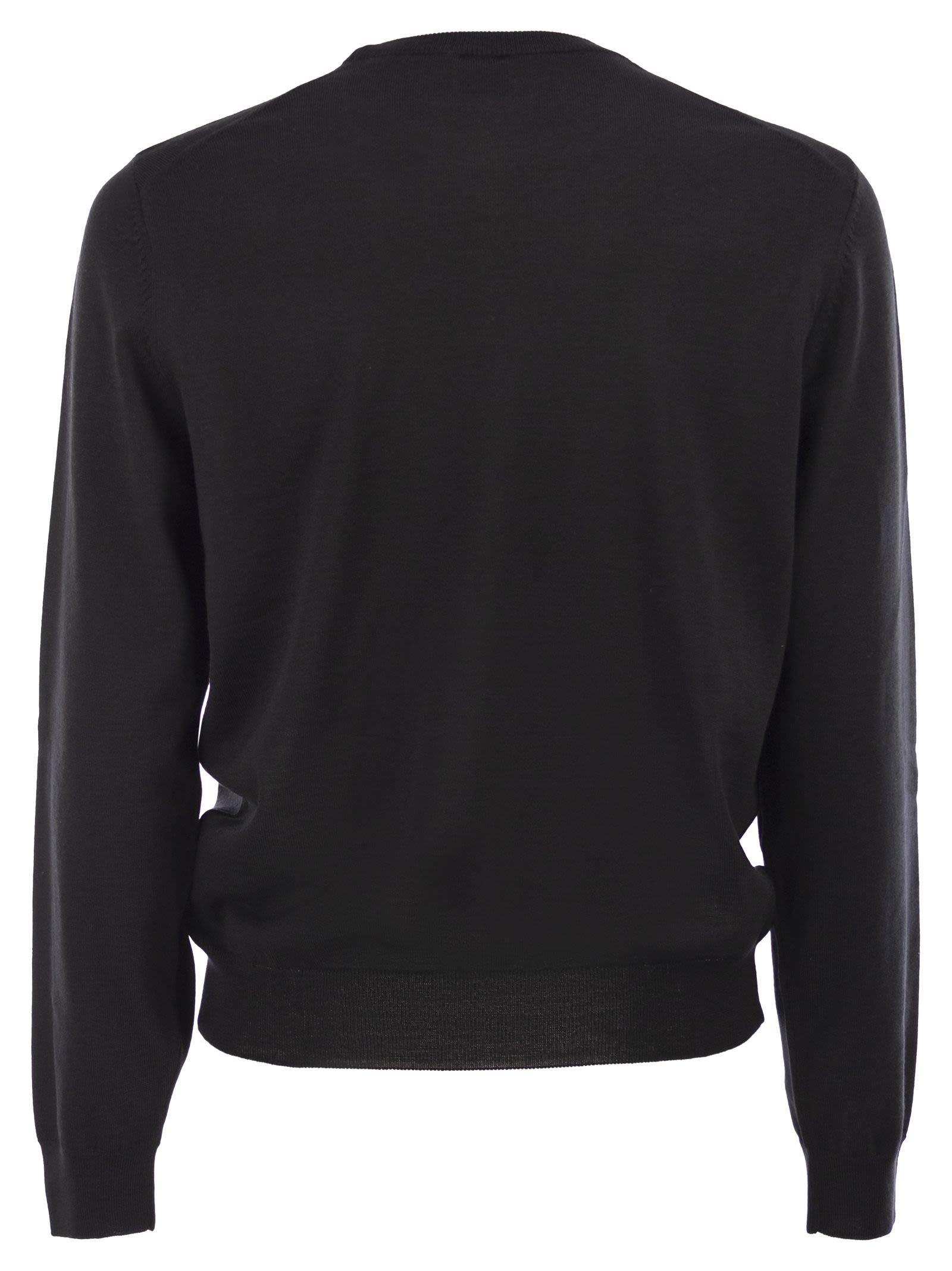 Boss Men Regular Fit Virgin Wool Jumper With Embroidered Logo BOSS