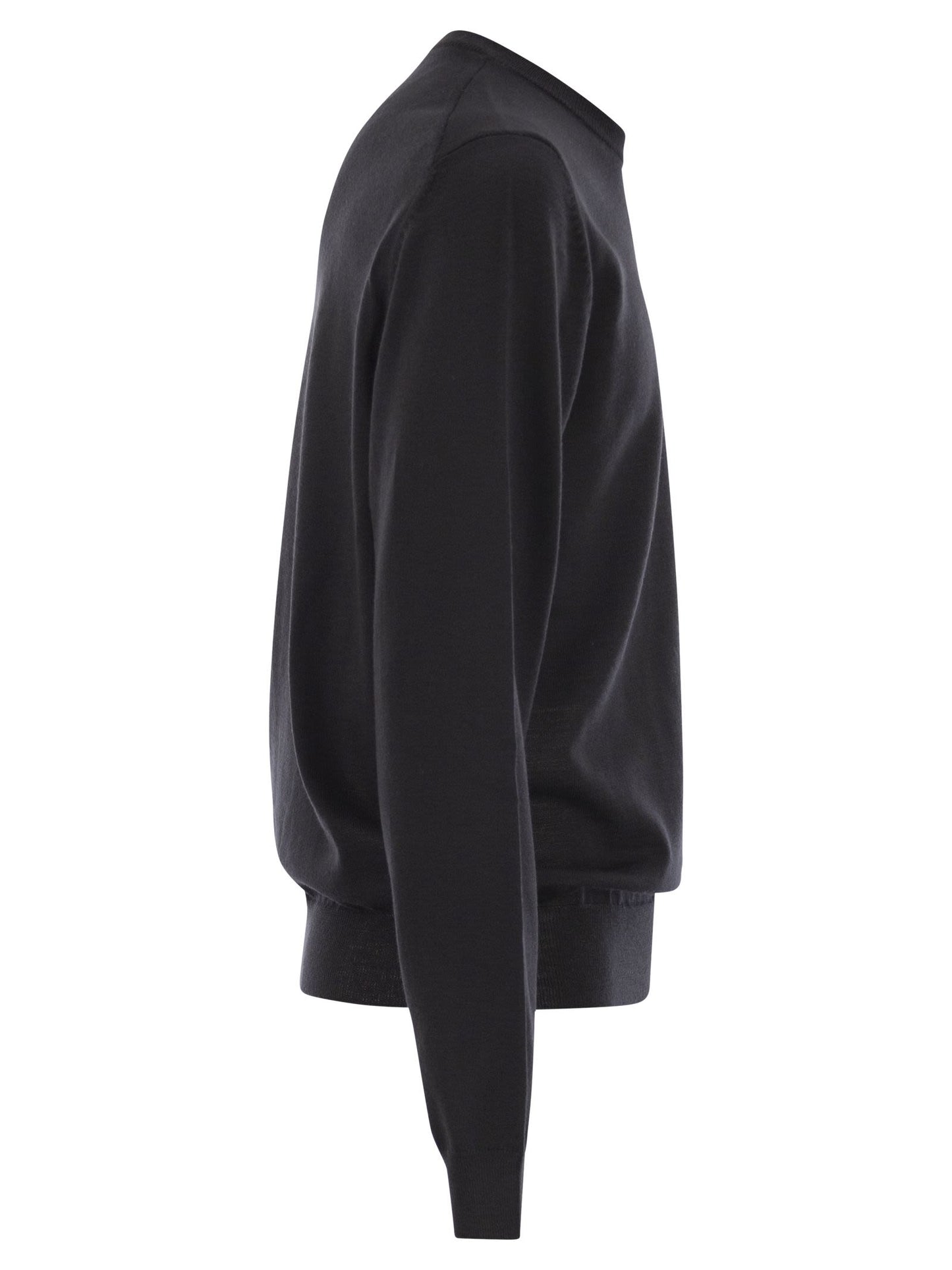 Boss Men Regular Fit Virgin Wool Jumper With Embroidered Logo BOSS