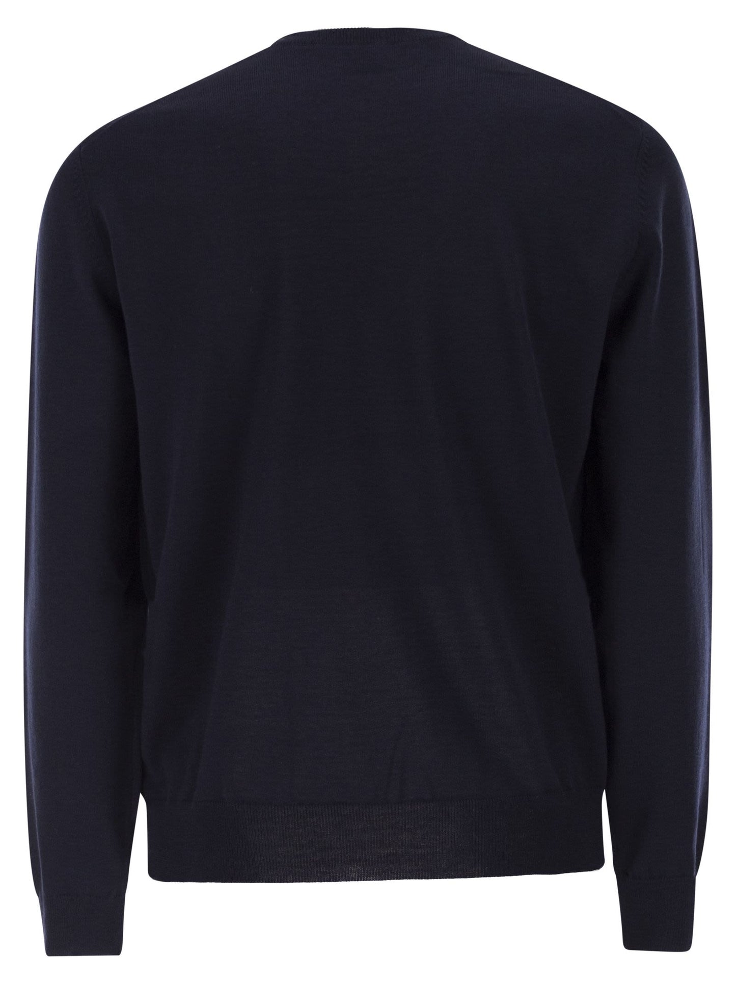 Boss Men Regular Fit Virgin Wool Jumper With Embroidered Logo