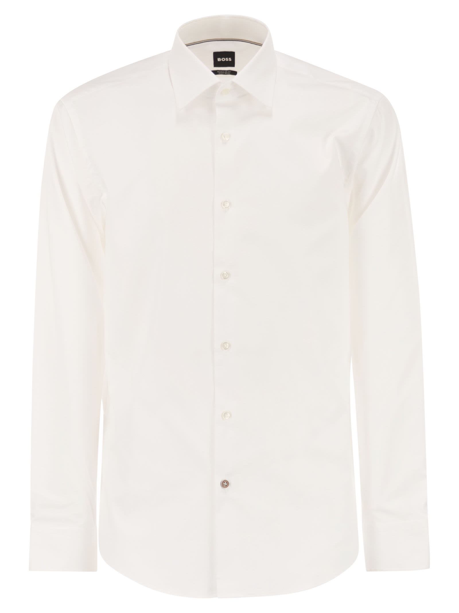 Boss Men Regular Fit Shirt In Easy-Iron Cotton Poplin BOSS
