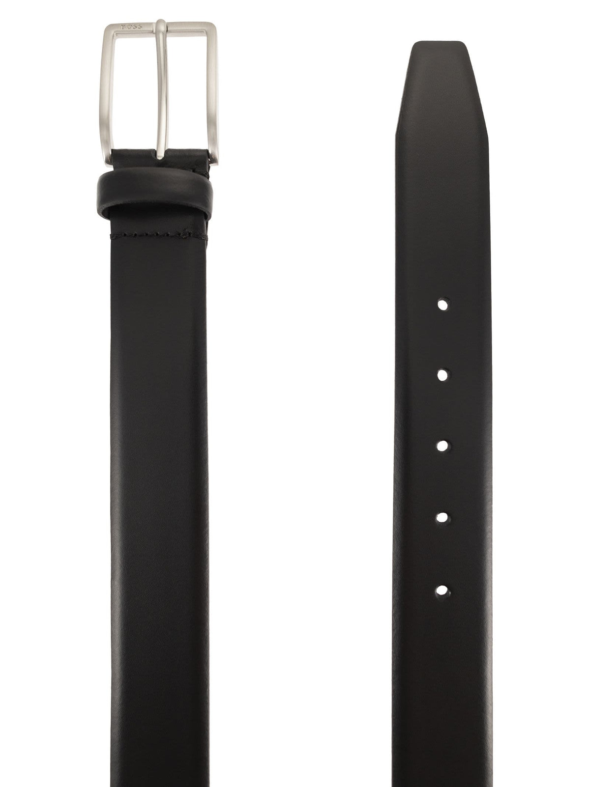 Boss Men Leather Belt With Pin Buckle BOSS