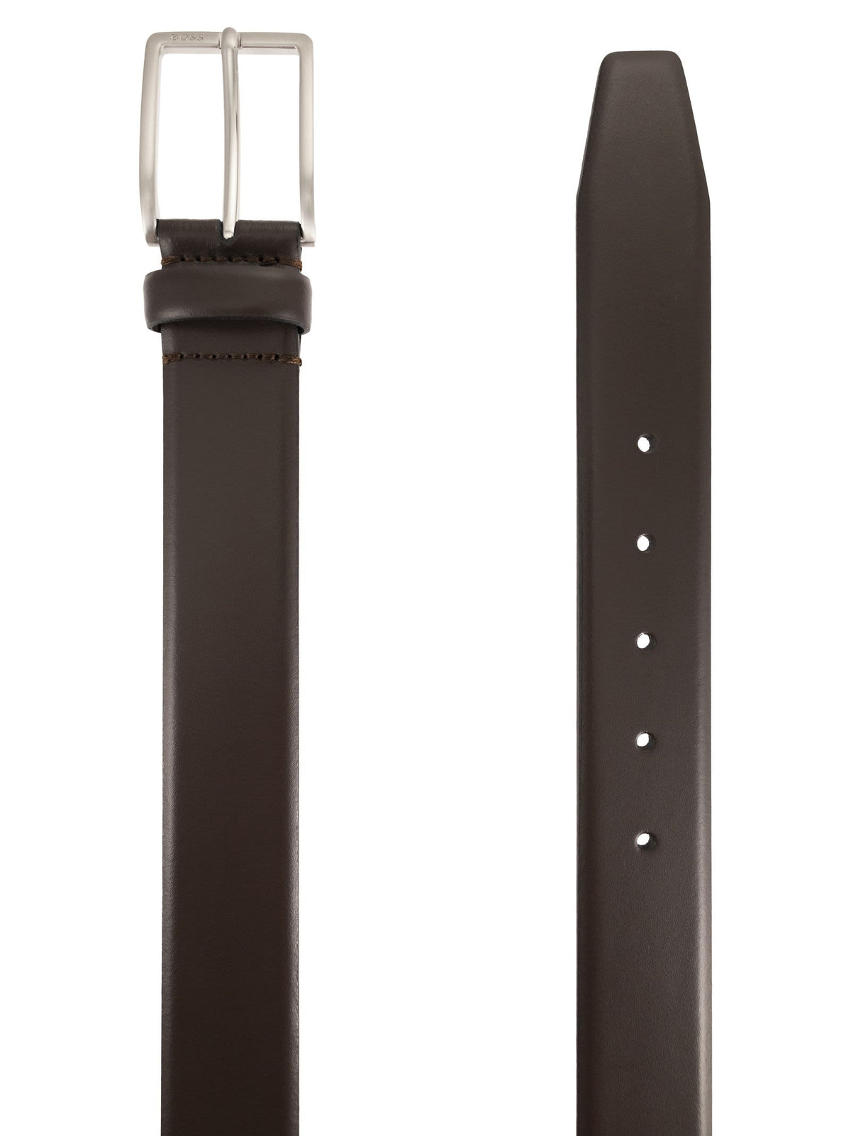 Boss Men Leather Belt With Pin Buckle BOSS