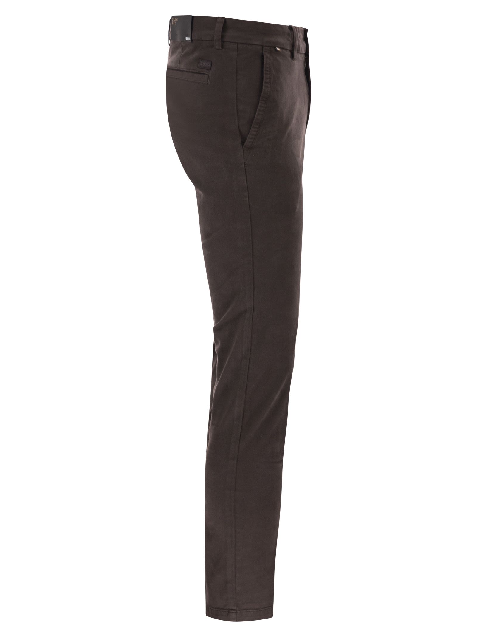 Boss Men Slim Fit Stretch Cotton Chino Trousers BOSS