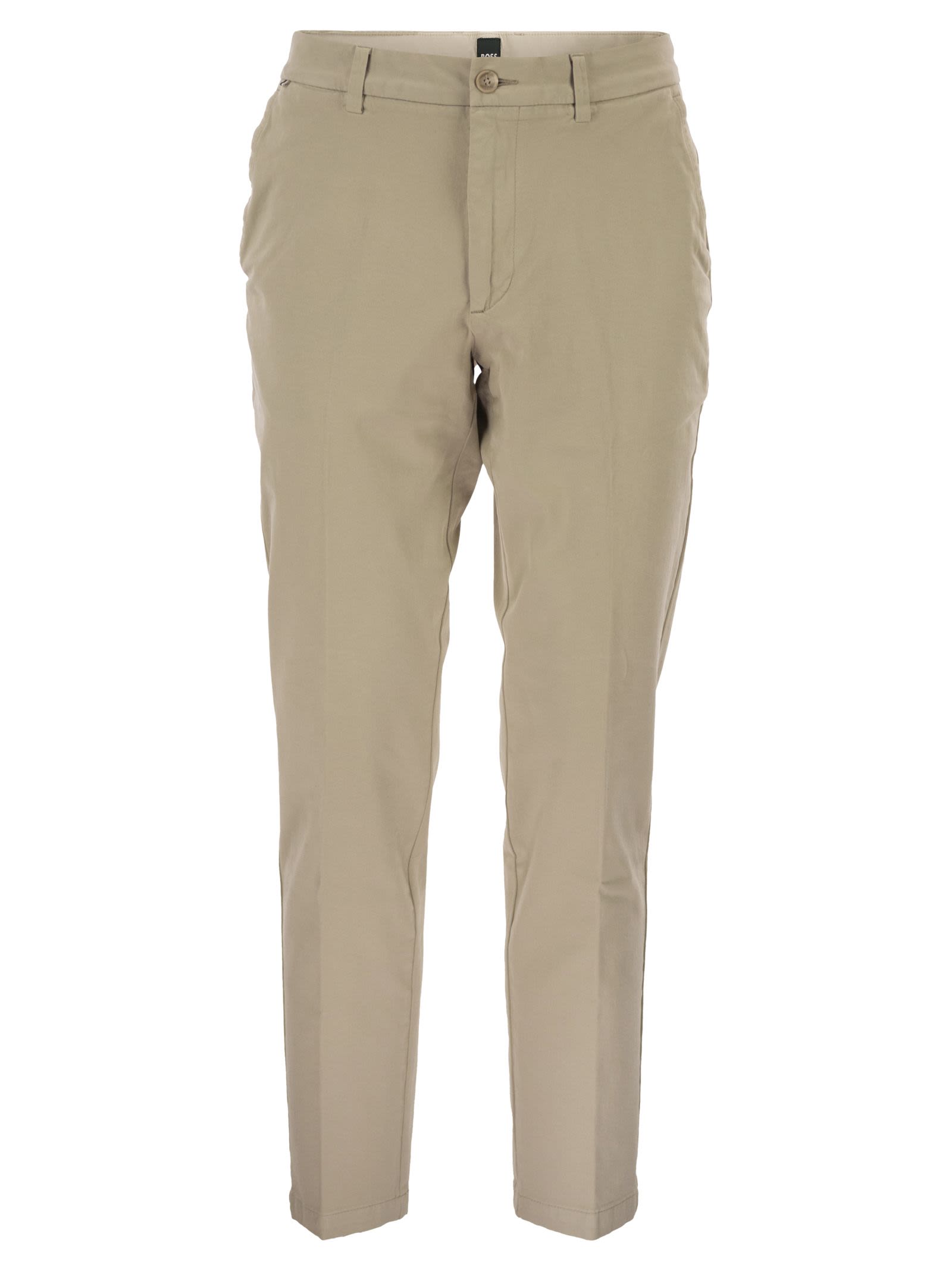 Boss Men Slim Fit Stretch Cotton Chino Trousers BOSS
