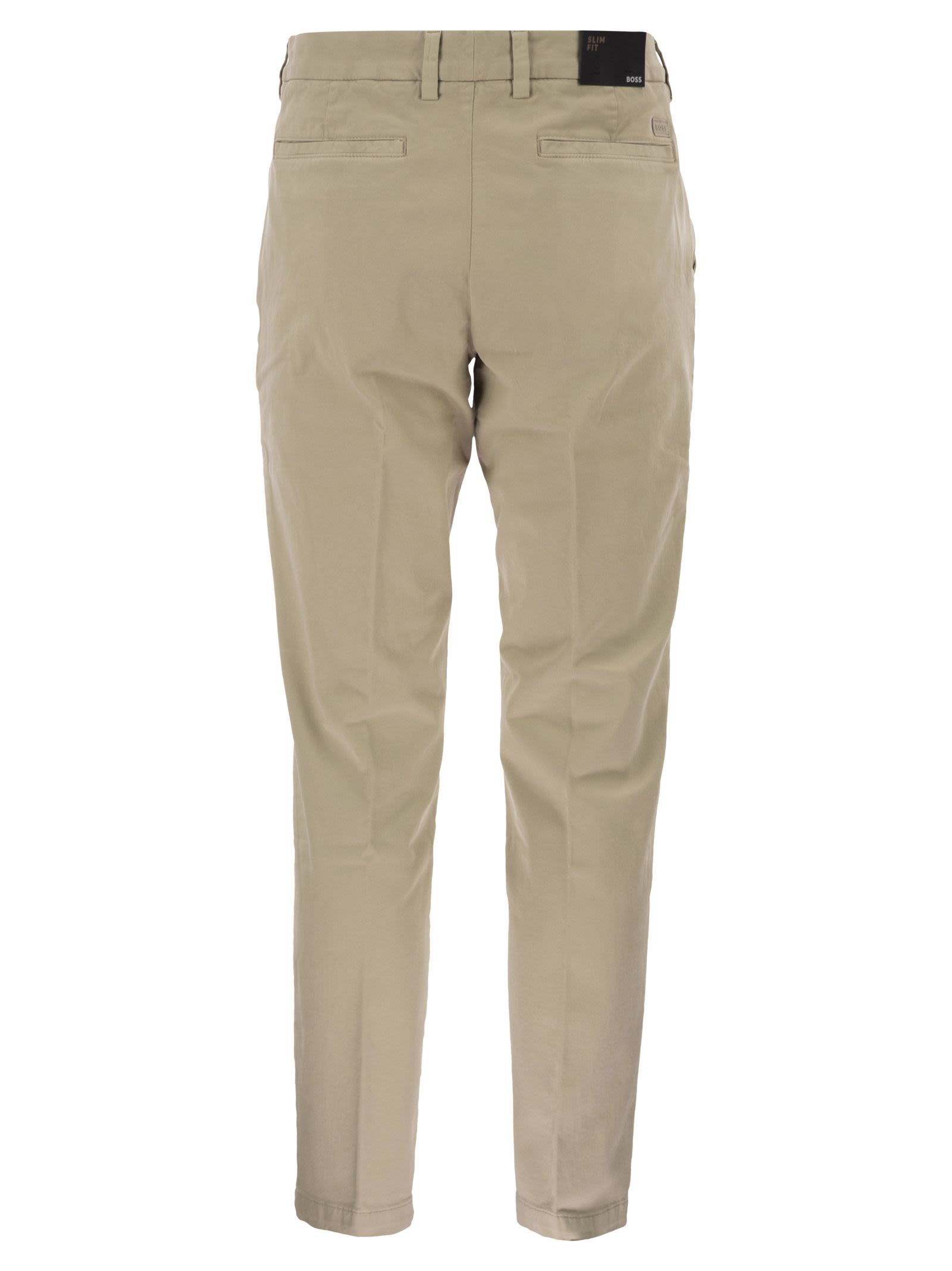 Boss Men Slim Fit Stretch Cotton Chino Trousers BOSS