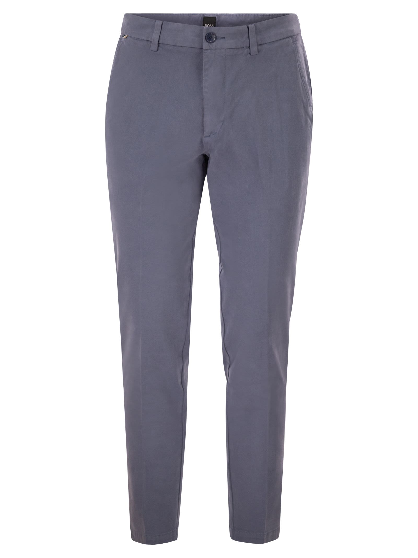 Boss Men Slim Fit Stretch Cotton Chino Trousers BOSS