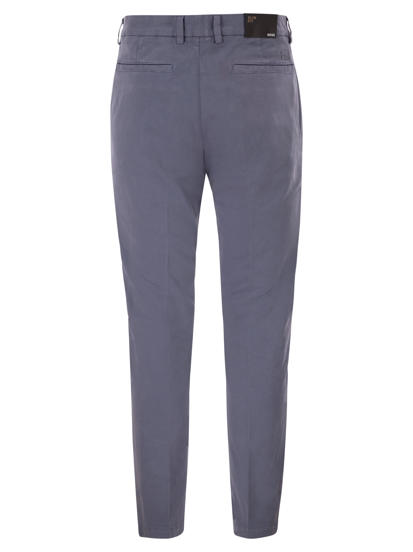 Boss Men Slim Fit Stretch Cotton Chino Trousers BOSS