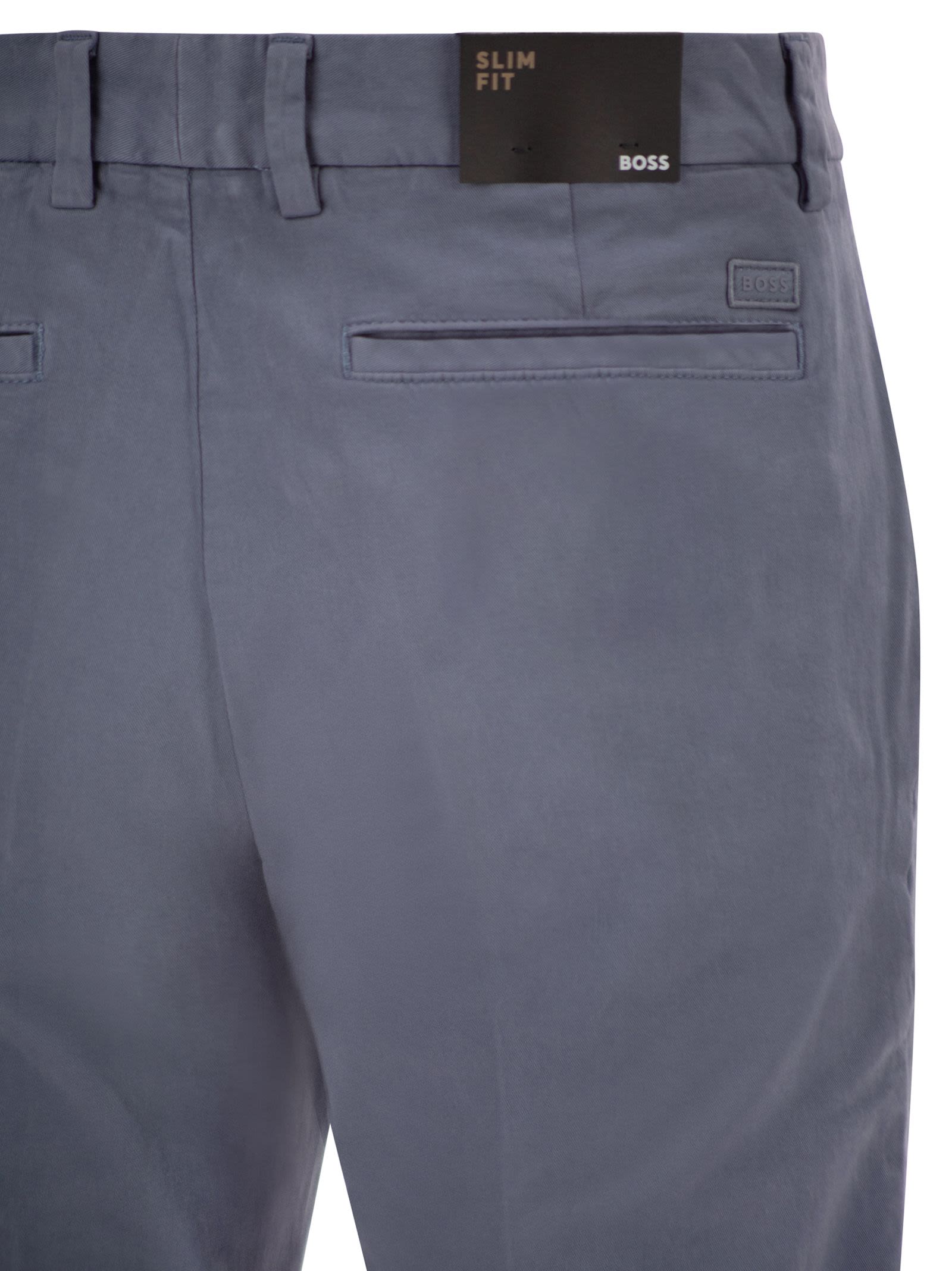 Boss Men Slim Fit Stretch Cotton Chino Trousers BOSS