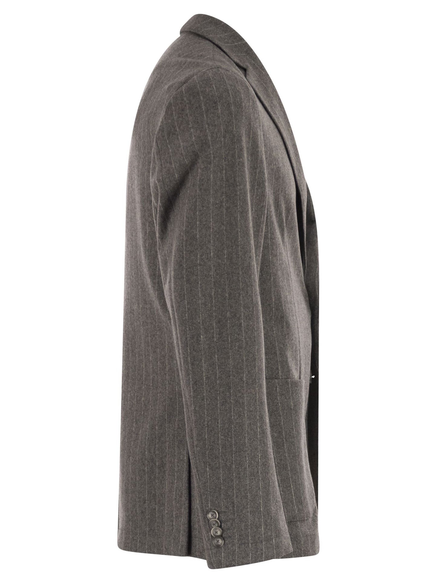 Boss Men Slim-Fit Blazer In Stretch Striped Flannel BOSS
