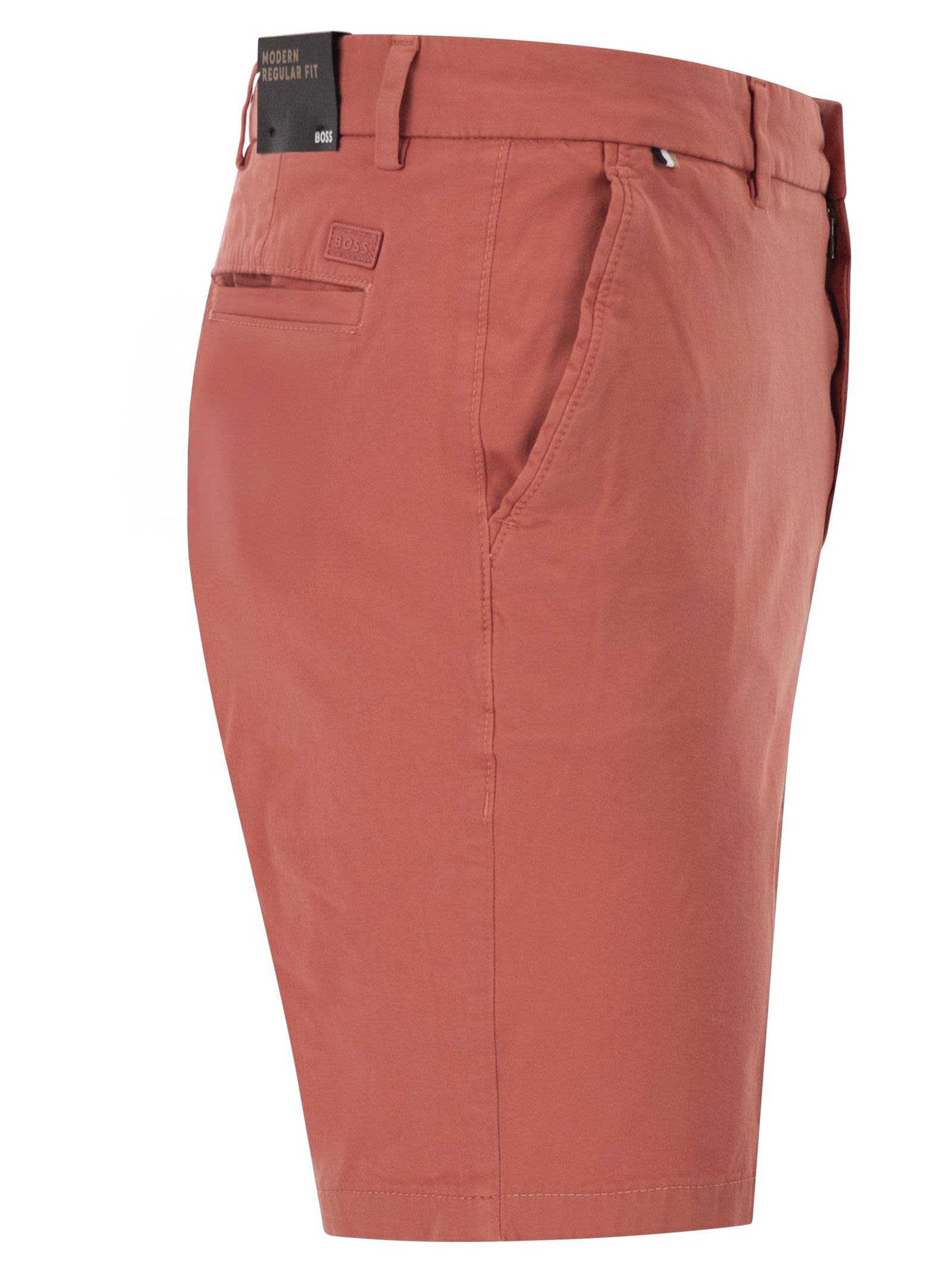 Boss Men Stretch Cotton Chino Shorts In Modern Regular Fit BOSS