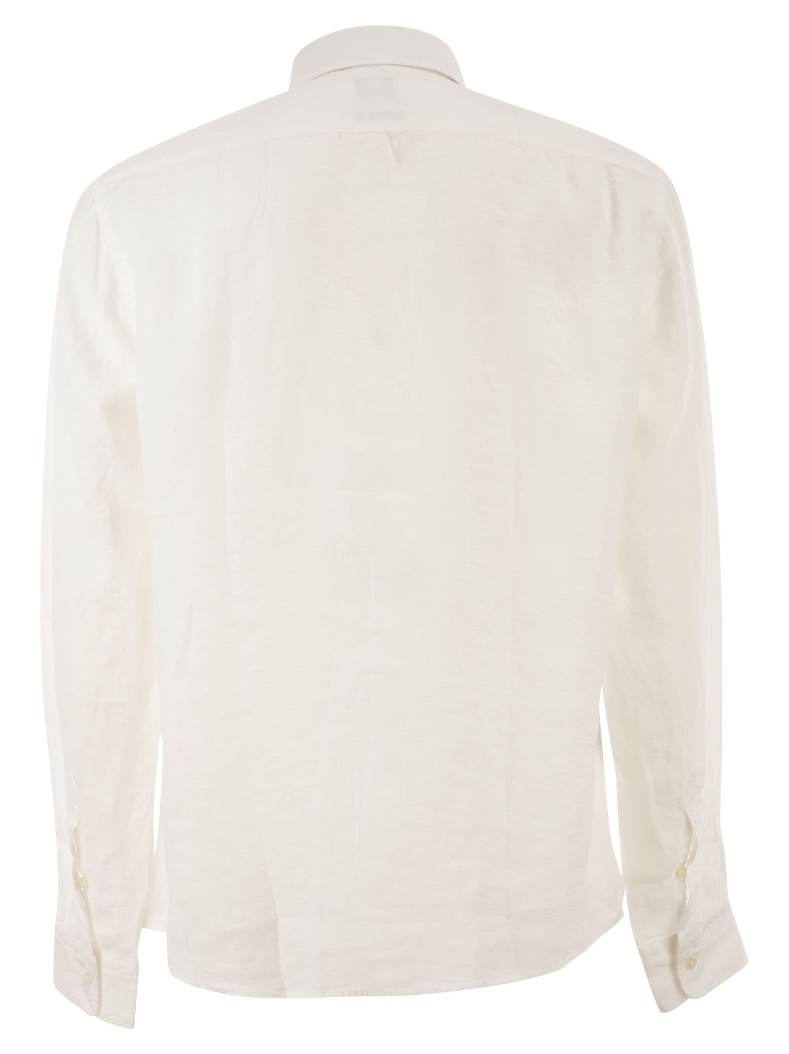 Boss Men Pure Linen Regular Fit Shirt With Button-Down Collar BOSS