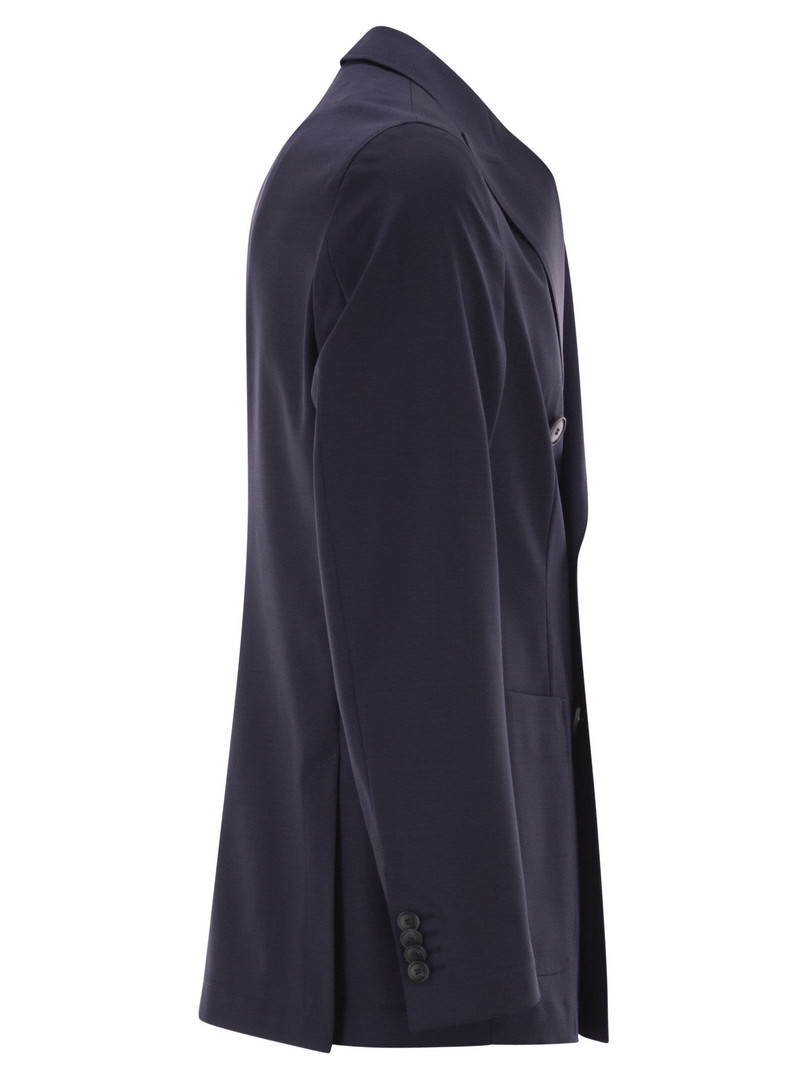 Boss Men Double-Breasted Blazer In Virgin Wool BOSS
