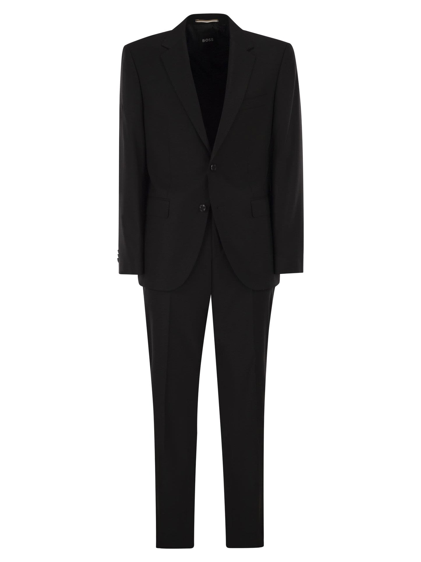 Boss Men Regular Fit Suit In Wool And Elastane Blend BOSS