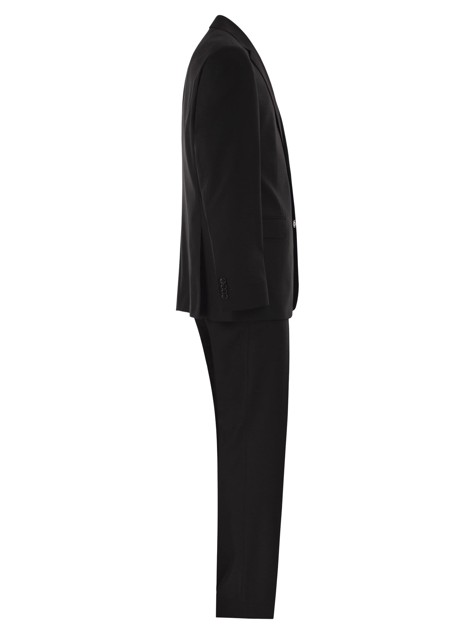 Boss Men Regular Fit Suit In Wool And Elastane Blend BOSS
