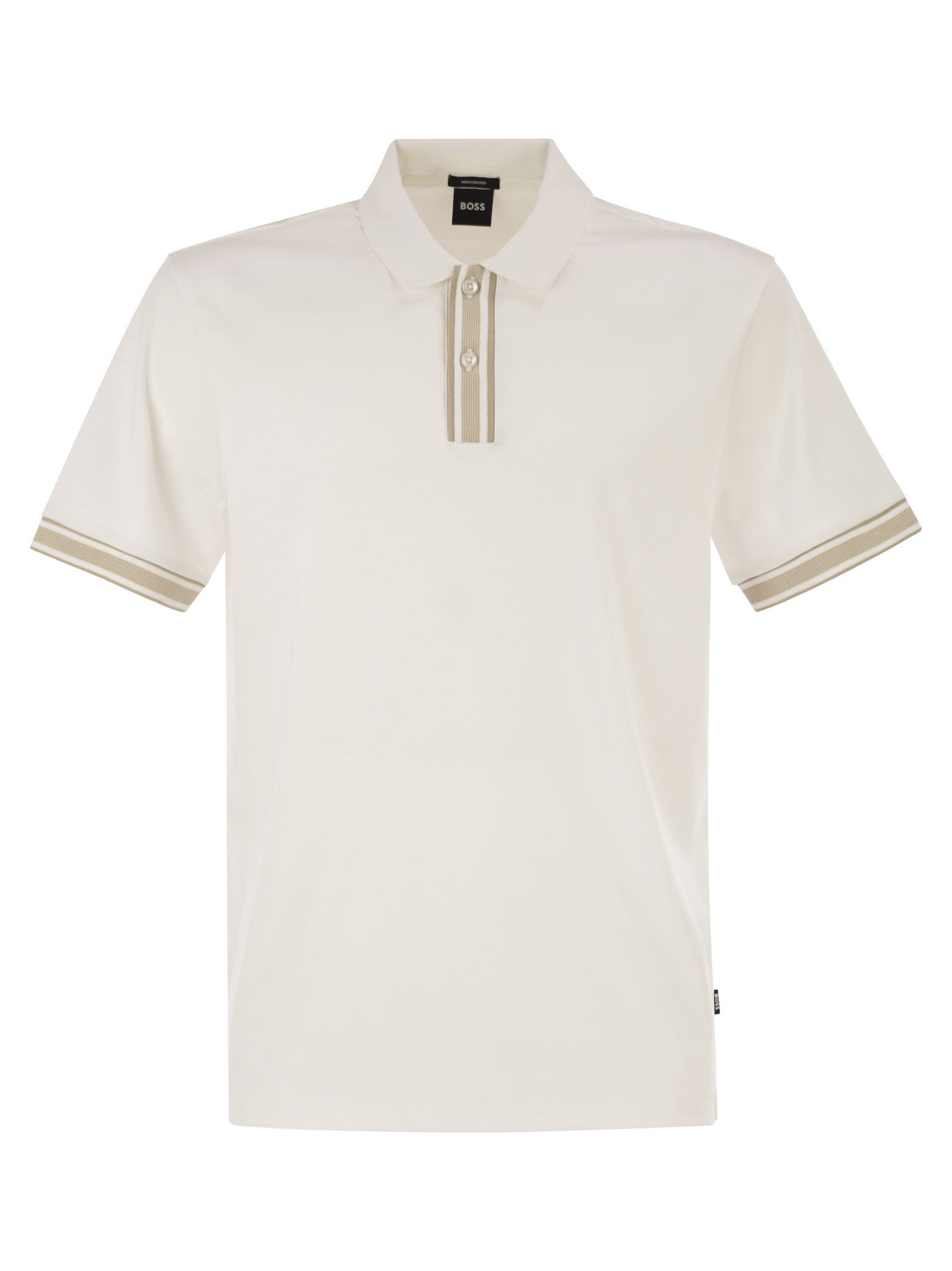 Boss Men Cotton Polo Shirt With Contrast Placket BOSS