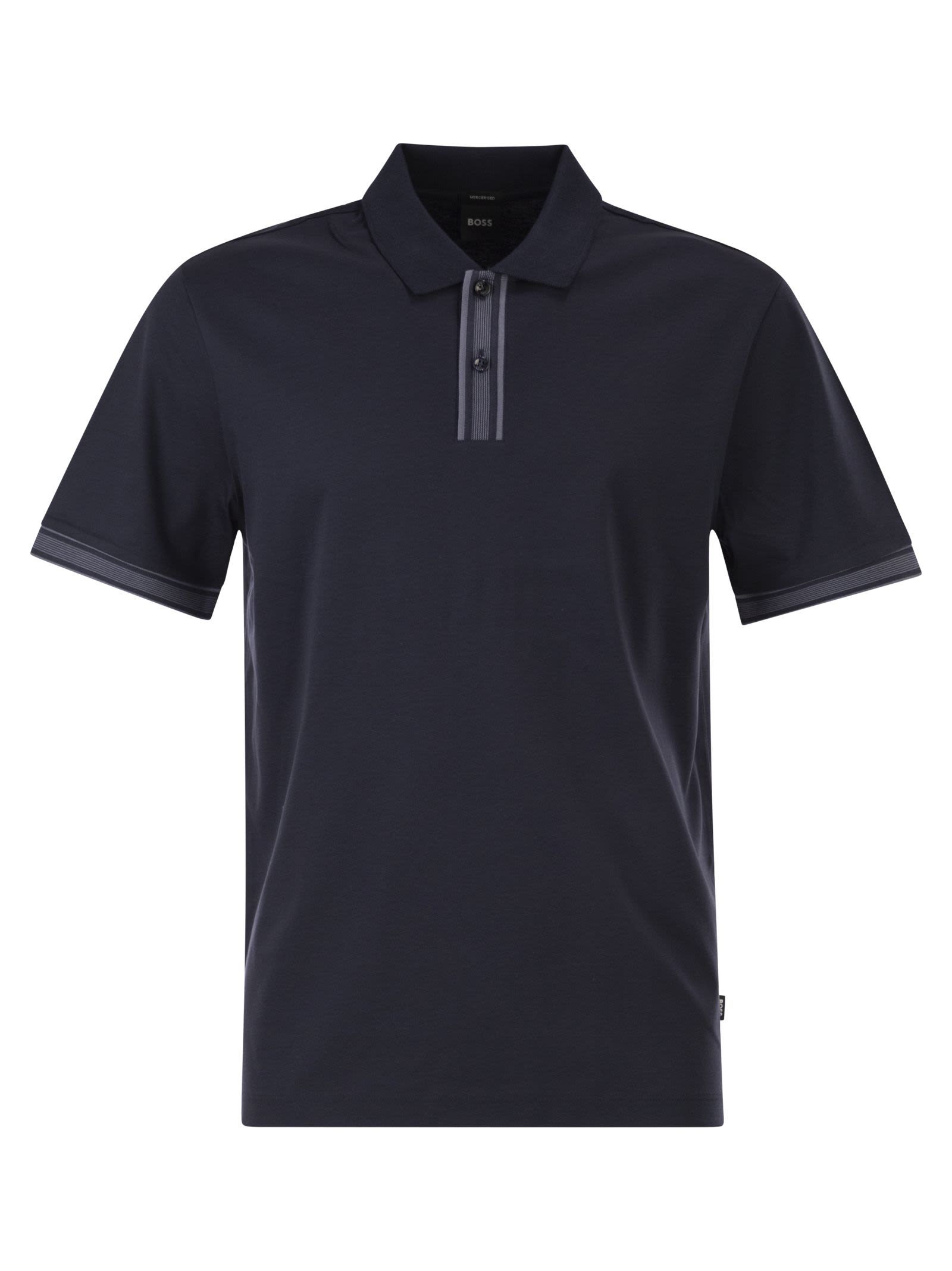 Boss Men Cotton Polo Shirt With Contrast Placket BOSS