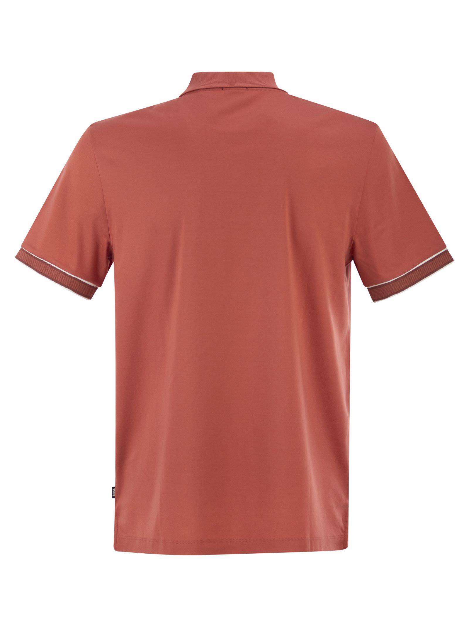 Boss Men Cotton Polo Shirt With Contrast Placket BOSS