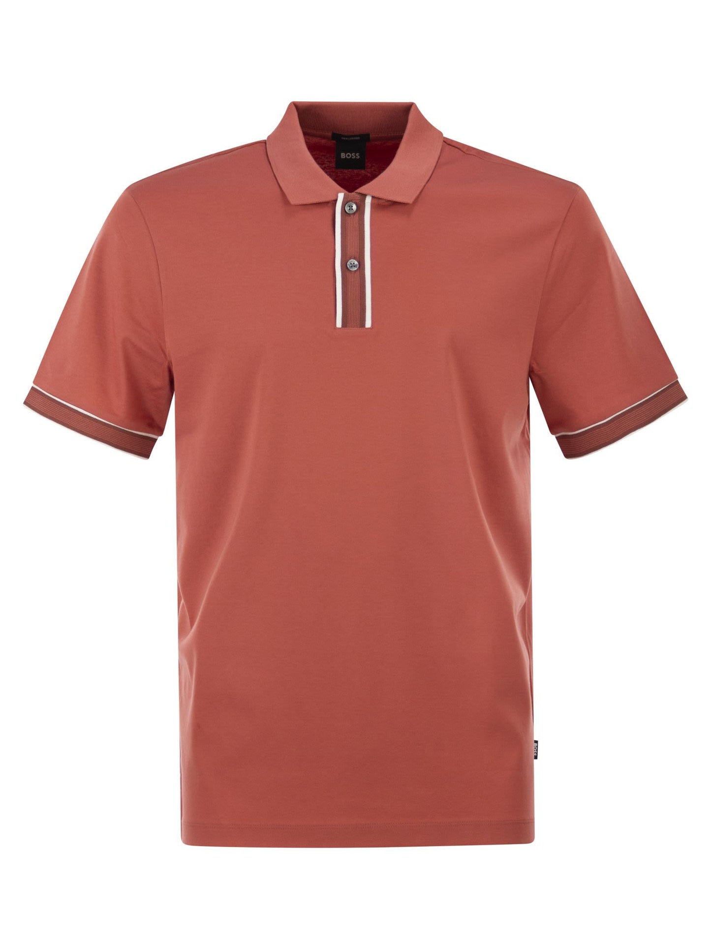 Boss Men Cotton Polo Shirt With Contrast Placket BOSS
