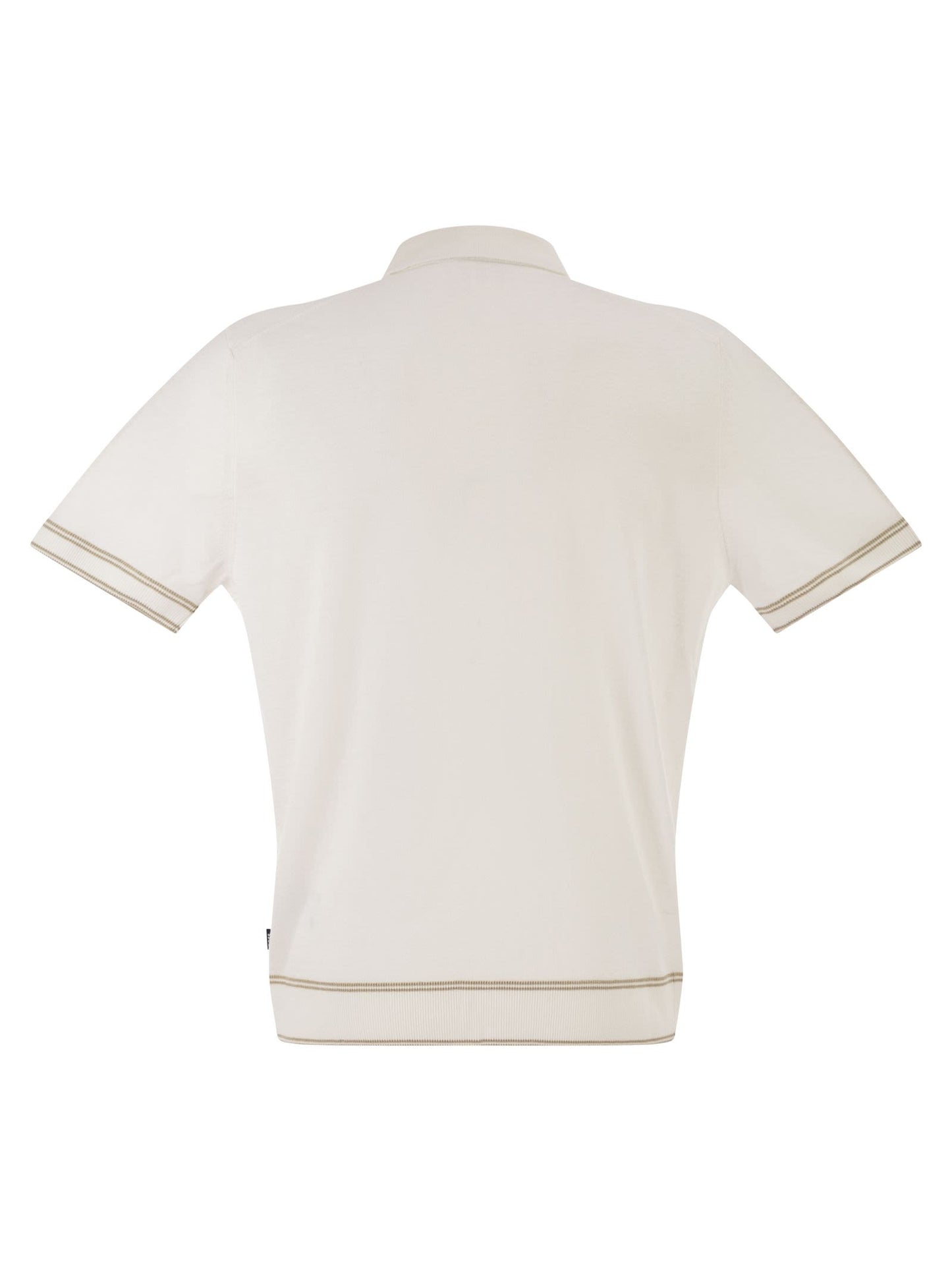 Boss Men Linen And Viscose Polo Shirt With Zip And Contrast Trims BOSS