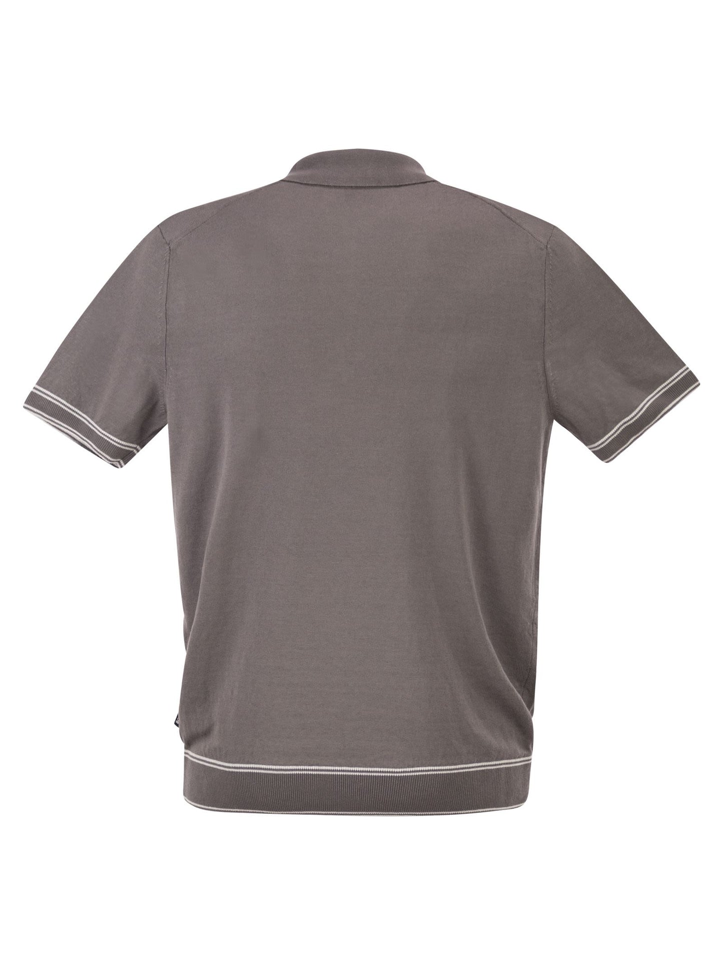 Boss Men Linen And Viscose Polo Shirt With Zip And Contrast Trims BOSS