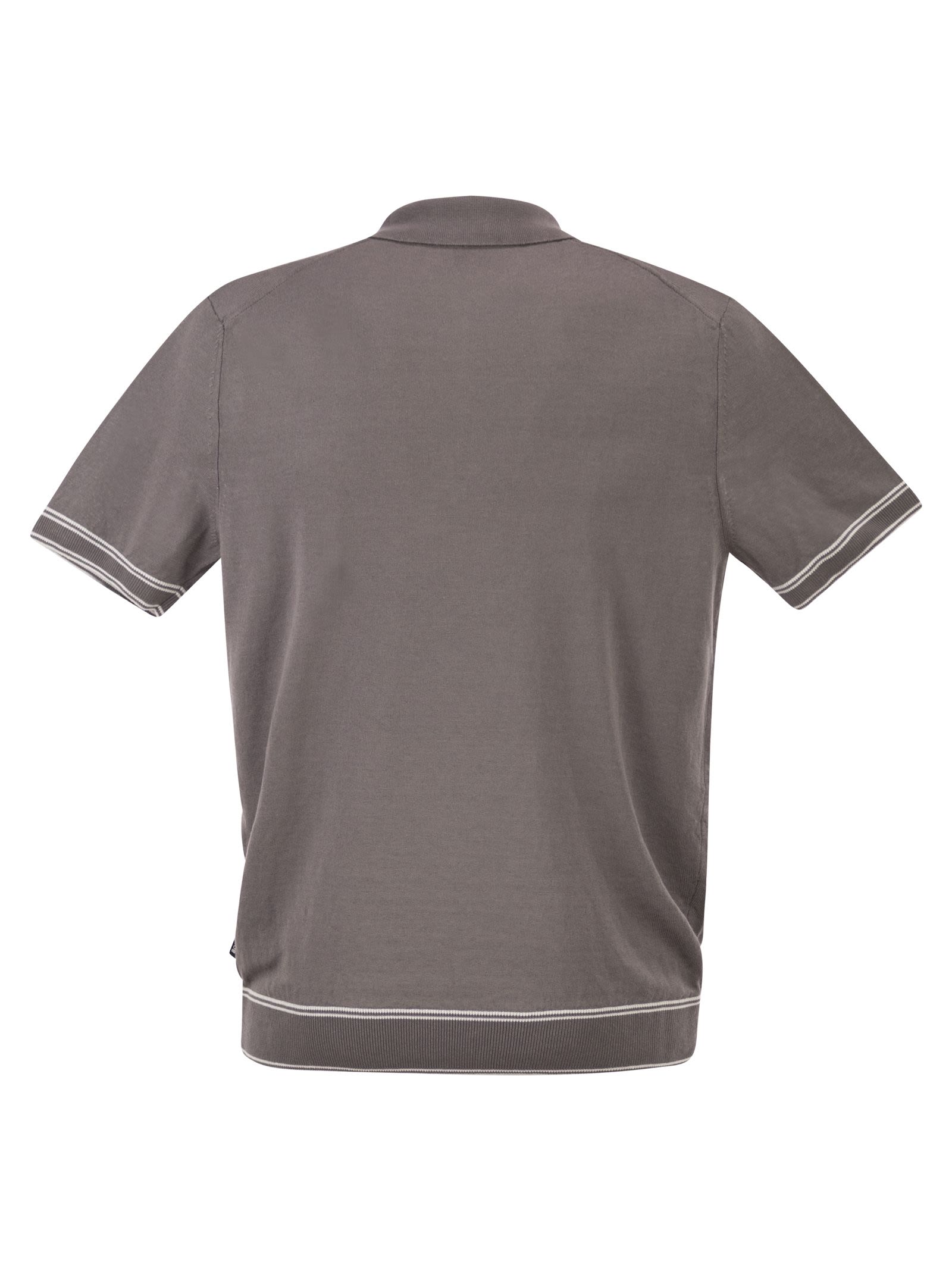 Boss Men Linen And Viscose Polo Shirt With Zip And Contrast Trims BOSS