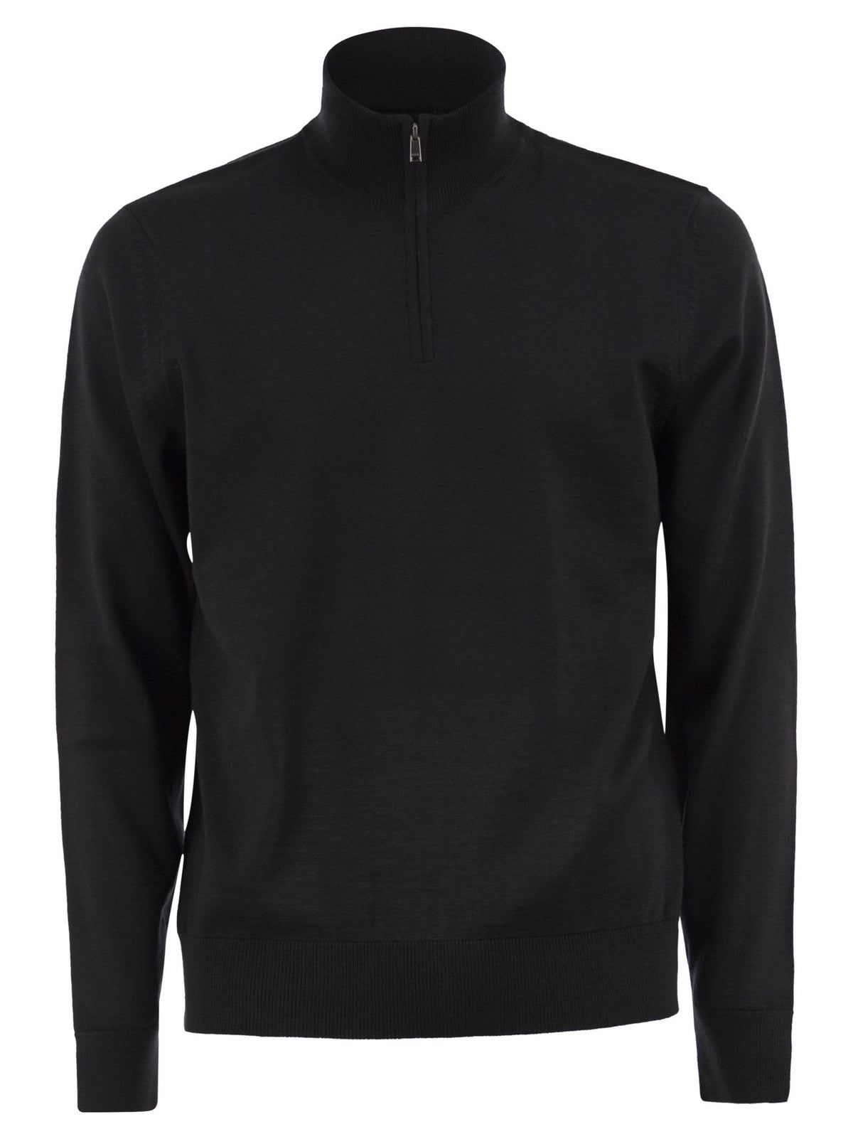 Boss Men Pure Virgin Wool Half-Zip Jumper BOSS